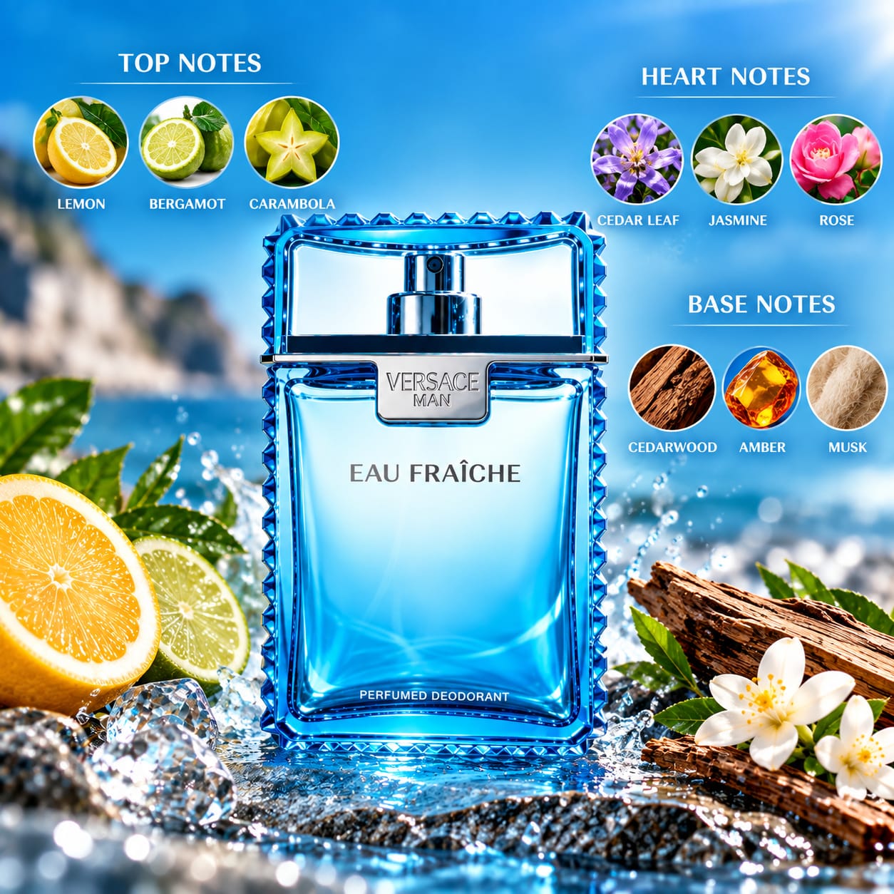 Versace Eau Fraîche Pour Homme Perfume For Men EDT 100ml