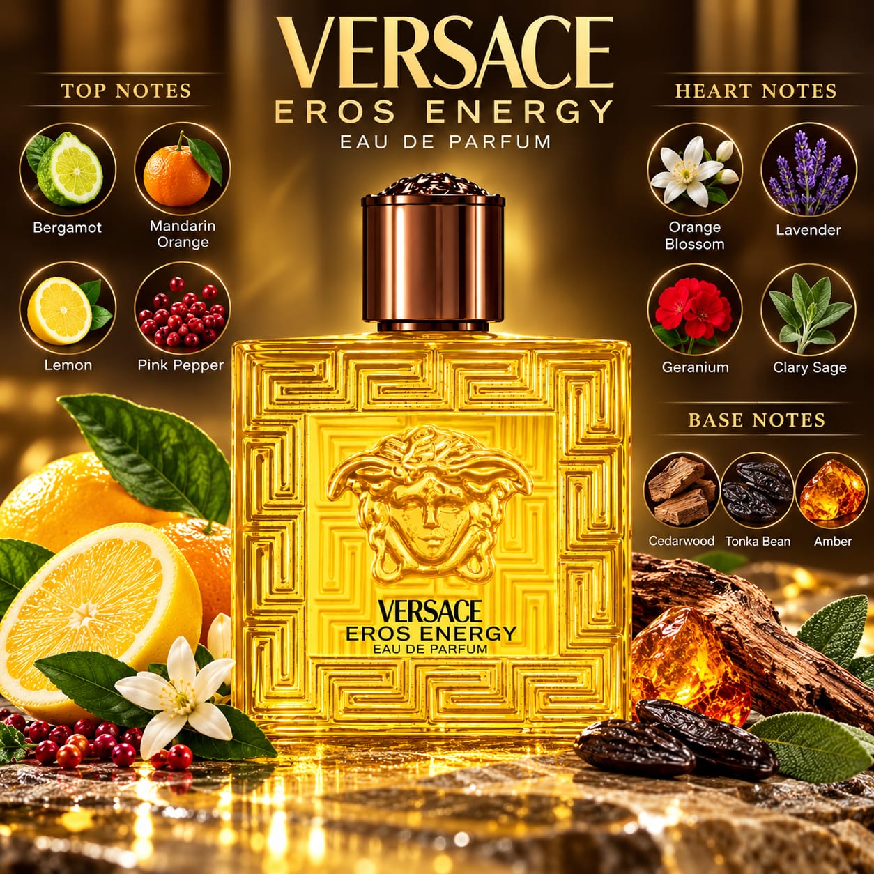 Versace Eros Energy Pour Homme Perfume For Men EDP 100ml