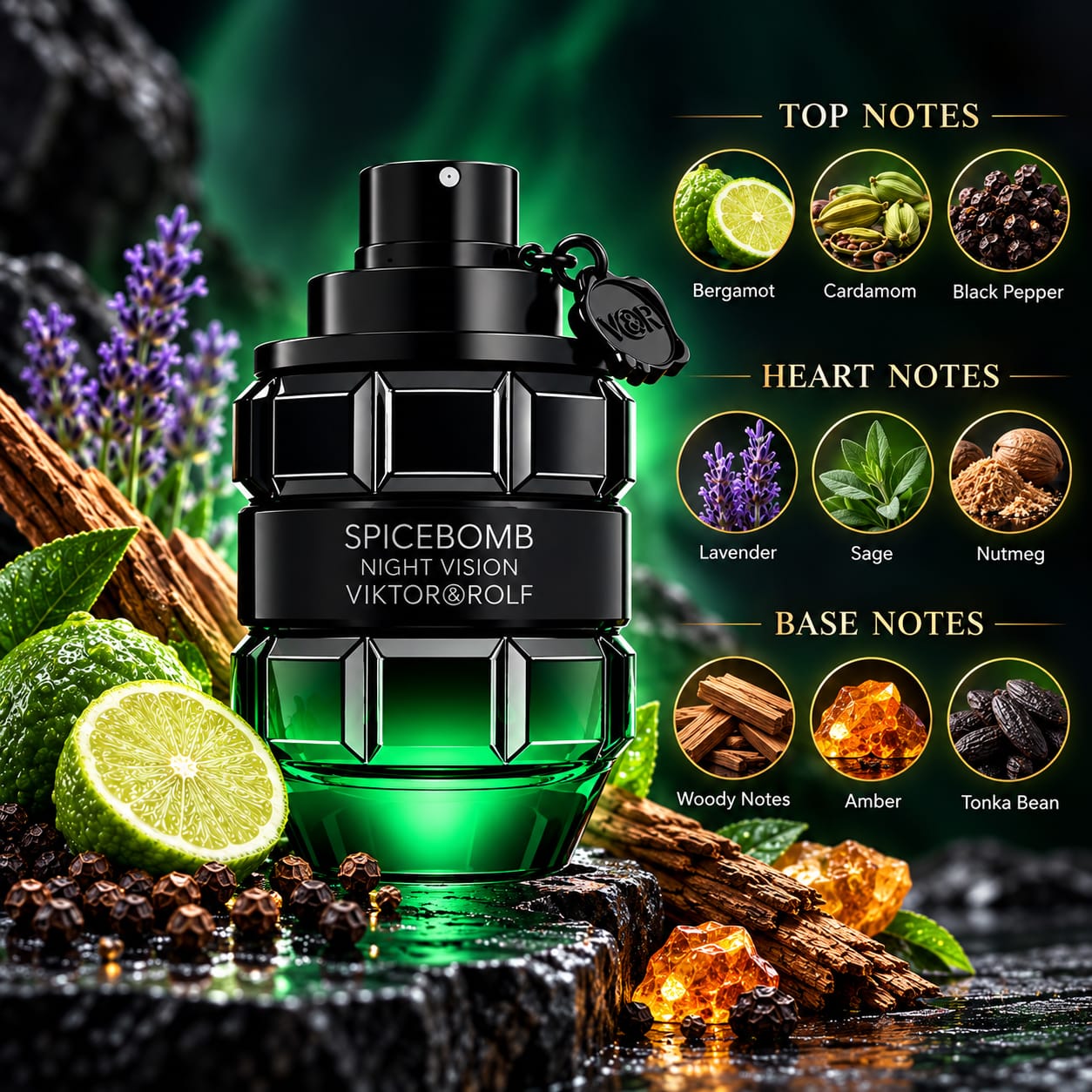 Viktor & Rolf Spice Bomb Night Vision Perfume For Men EDT 90ml
