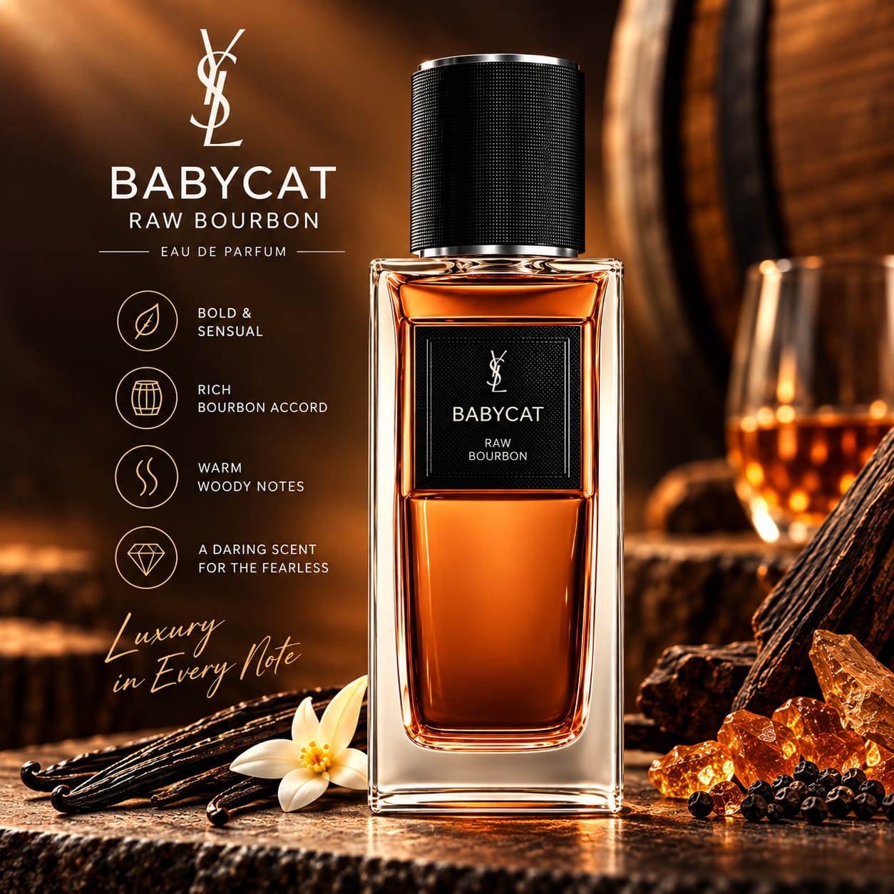 Yves Saint Laurent Babycat Raw Bourbon Perfume 125ml