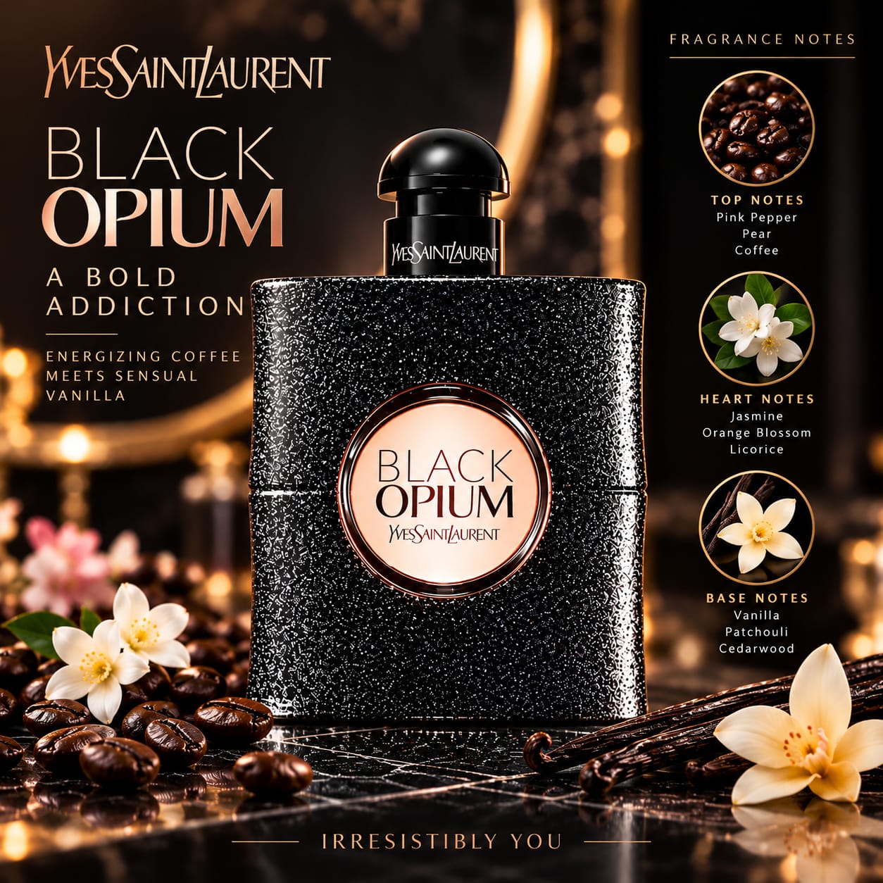 Yves Saint Laurent Black Opium Perfume For Women EDP 90ml