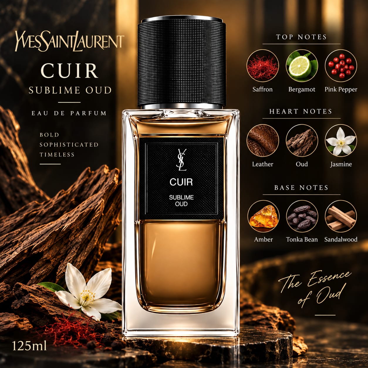 Yves Saint Laurent Cuir Sublime Oud Perfume 125ml