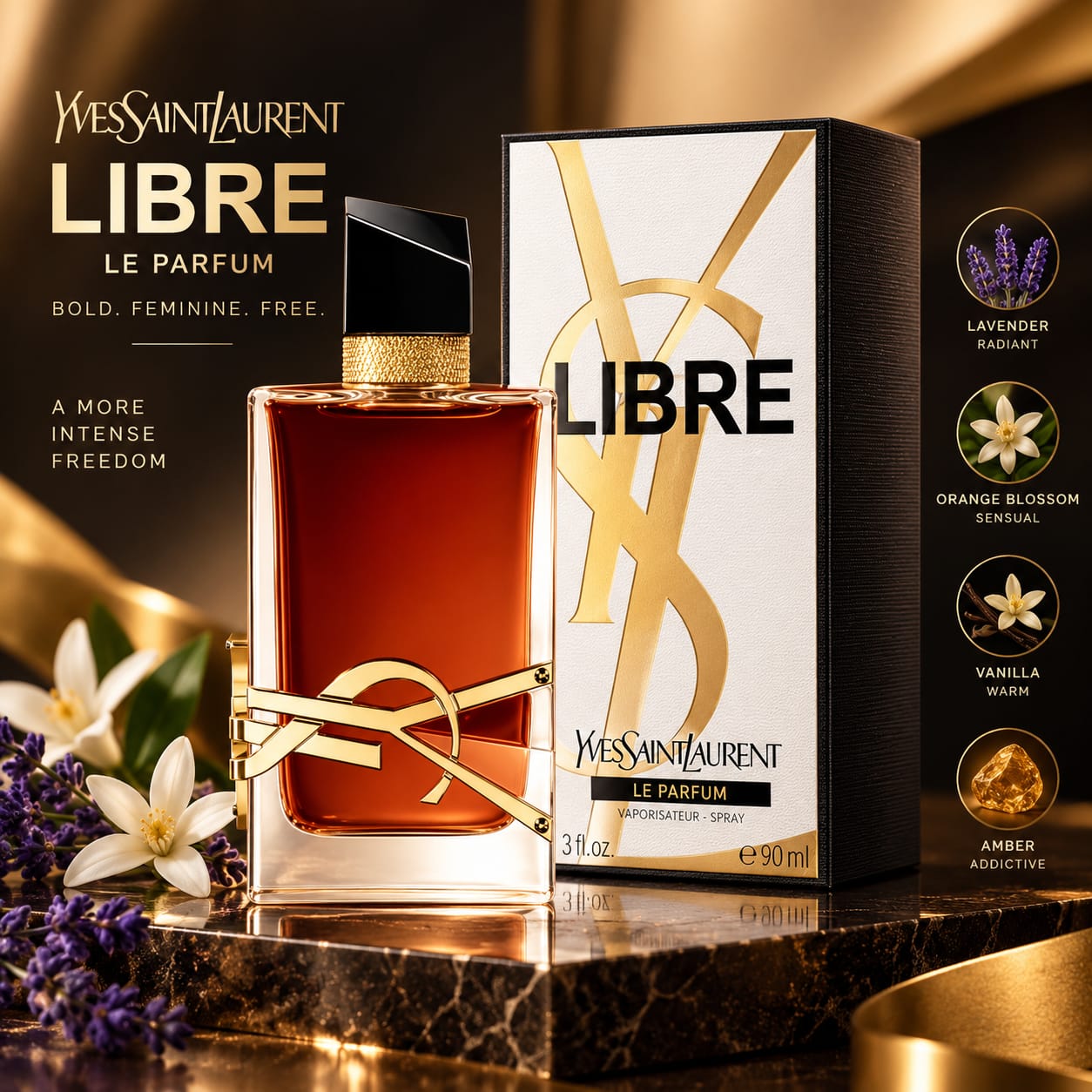 Yves Saint Laurent Libre Le Parfum Perfume For Women 90ml