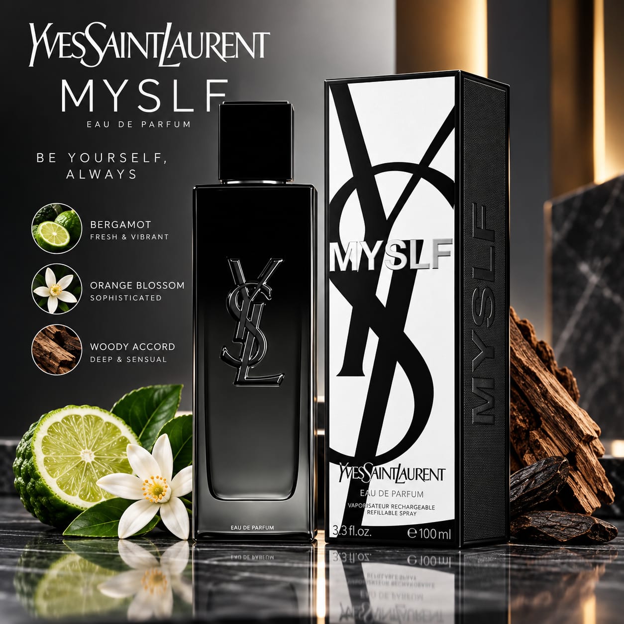 Yves Saint Laurent Myslf Perfume For Men EDP 100ml