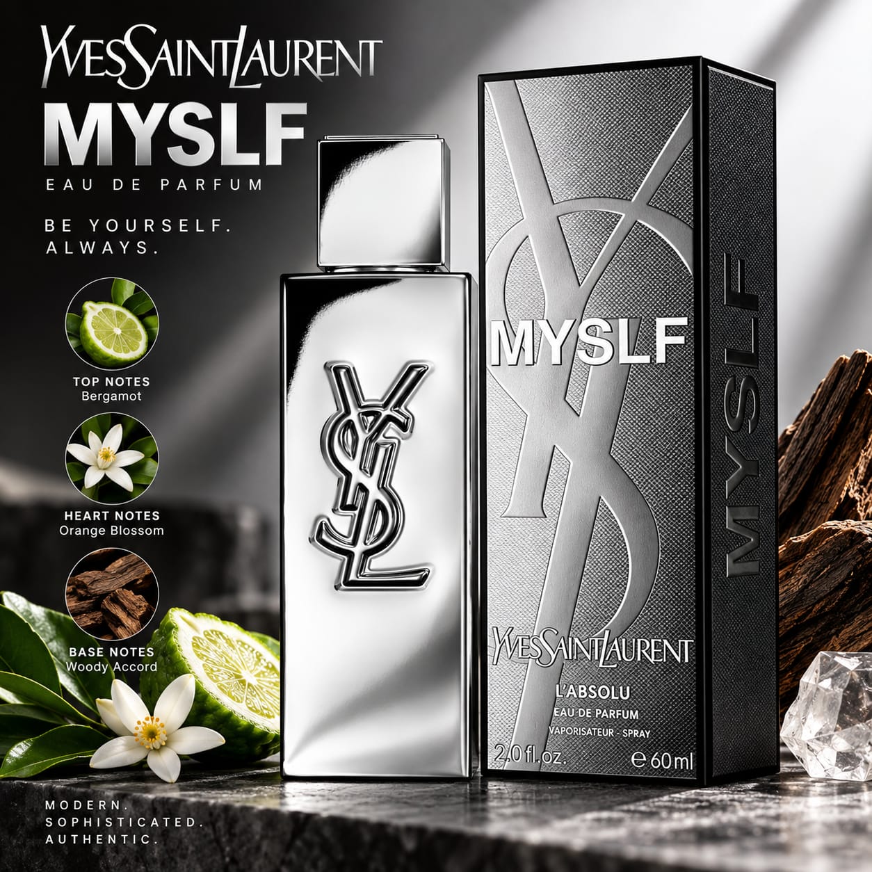 Yves Saint Laurent Myslf L'Absolu Parfum Perfume For Men 100ml