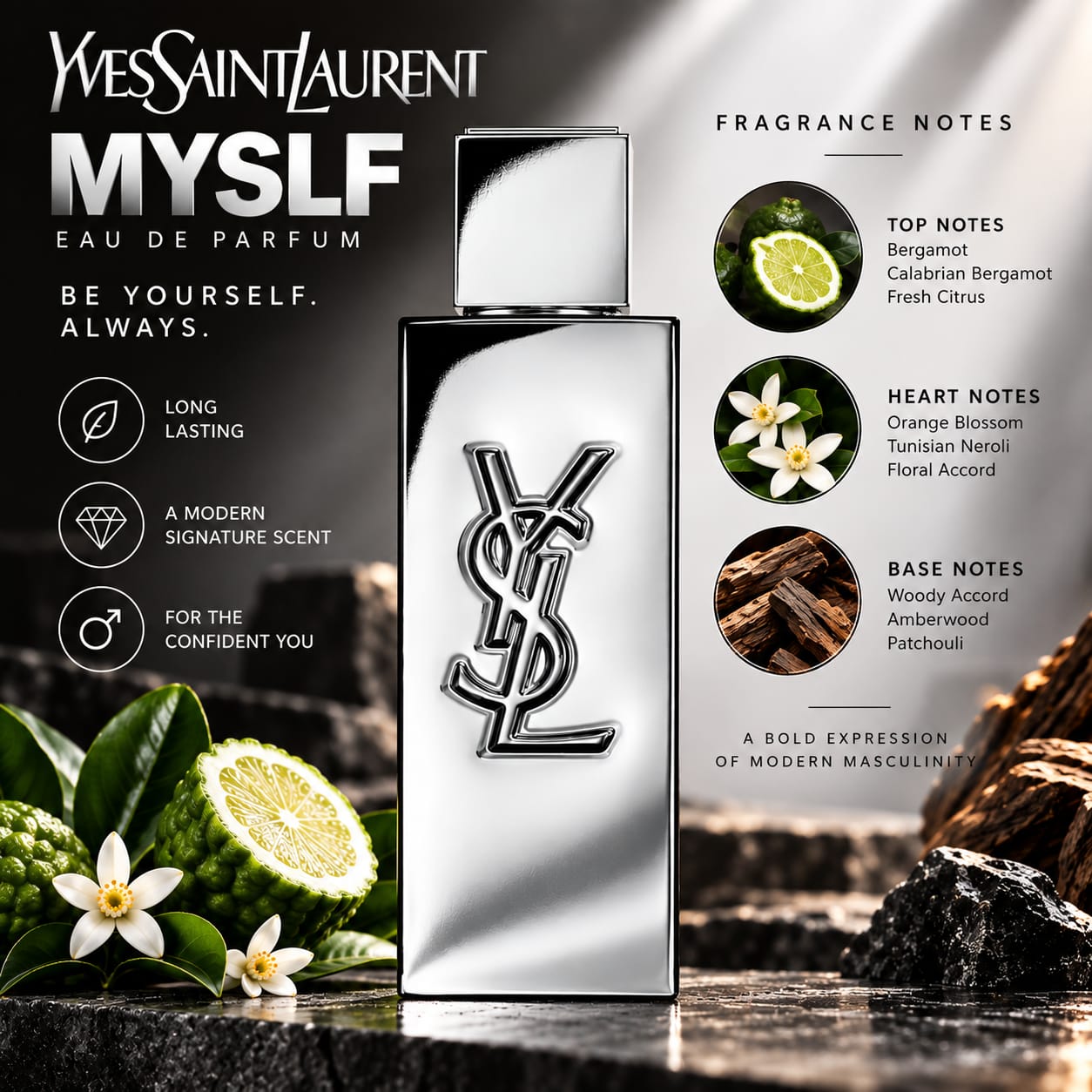 Yves Saint Laurent Myslf L'Absolu Parfum Perfume For Men 100ml