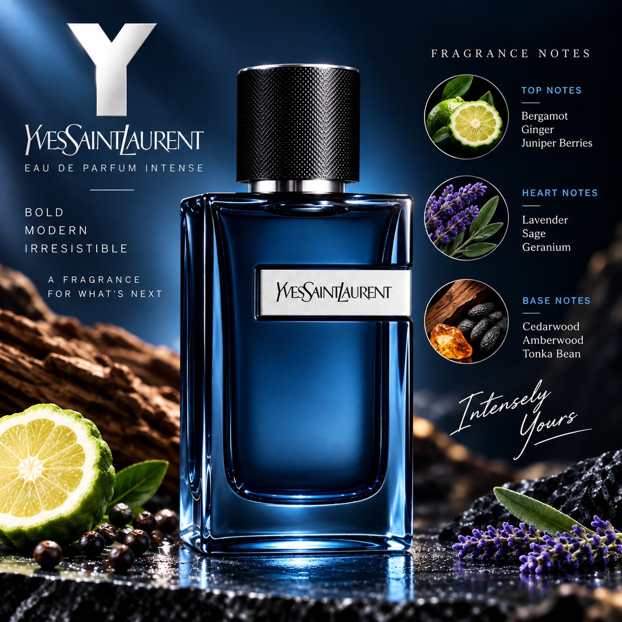 Yves Saint Laurent Y Perfume For Men EDP Intense 100ml