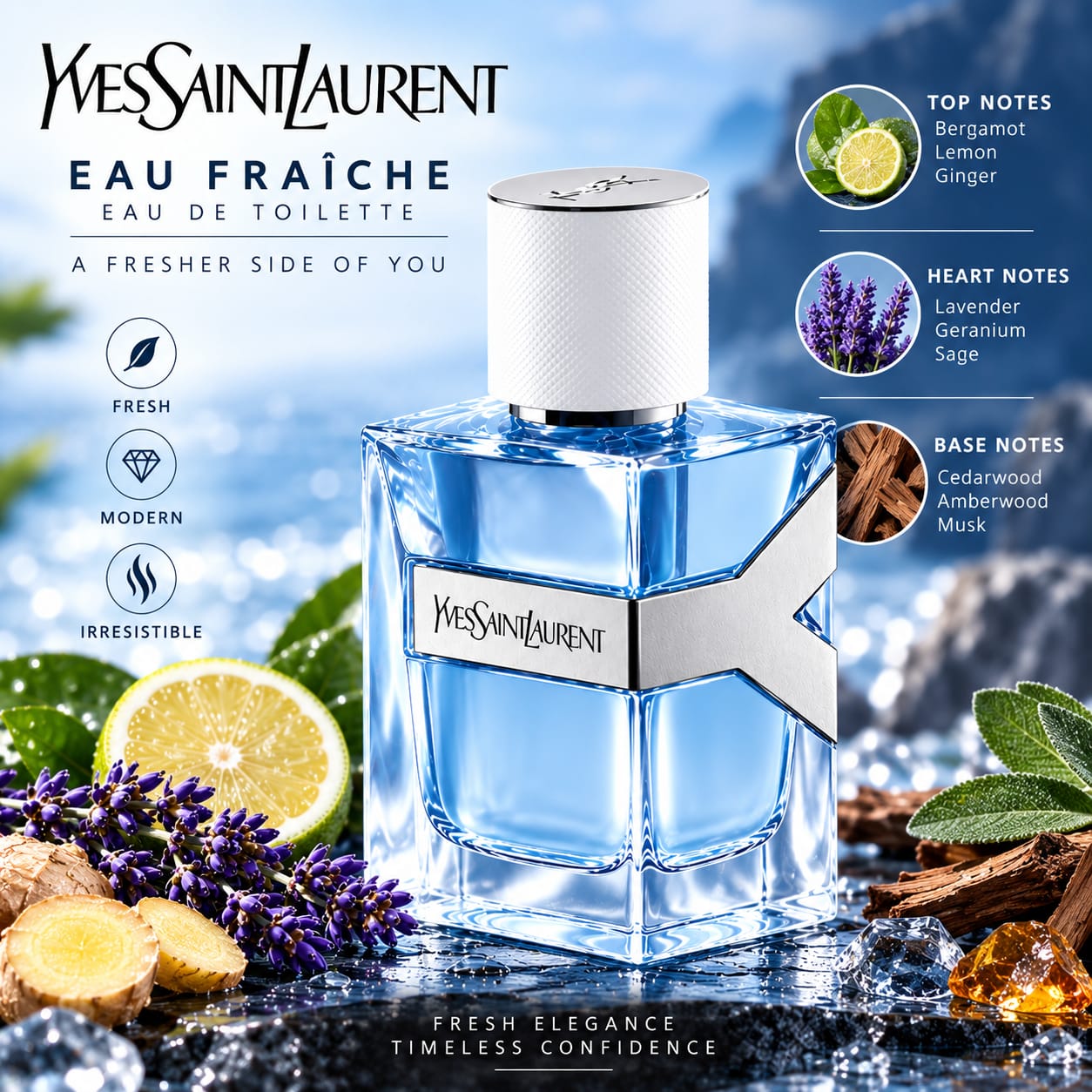 Yves Saint Laurent Y Eau Fraiche Perfume For Men 100ml