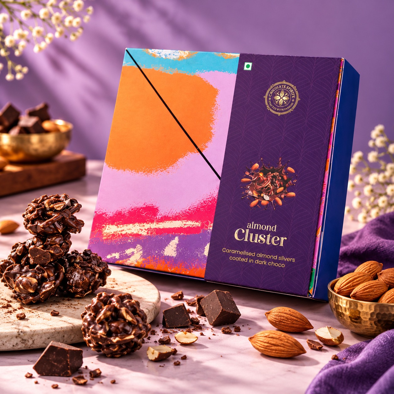 Cacao Springs Almond Cluster 12pc