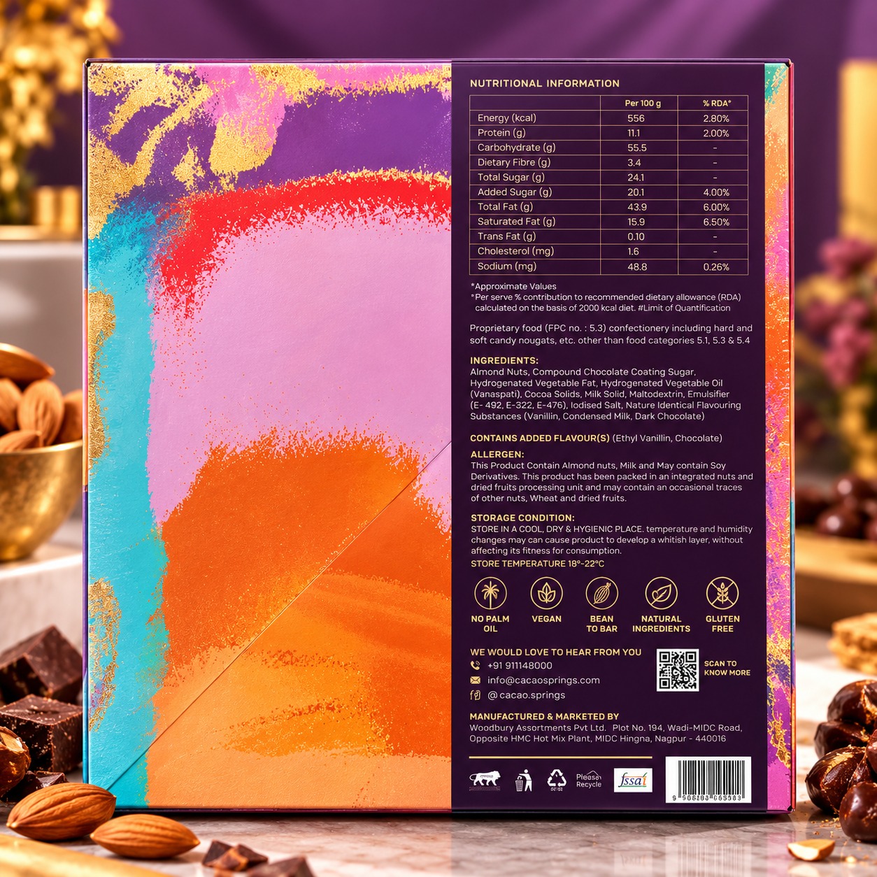 Cacao Springs Almond Cluster 12pc