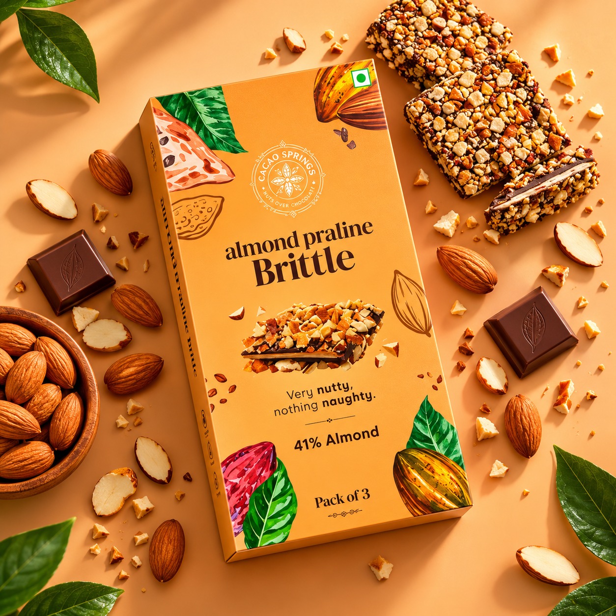Cacao Springs Almond Praline Brittle