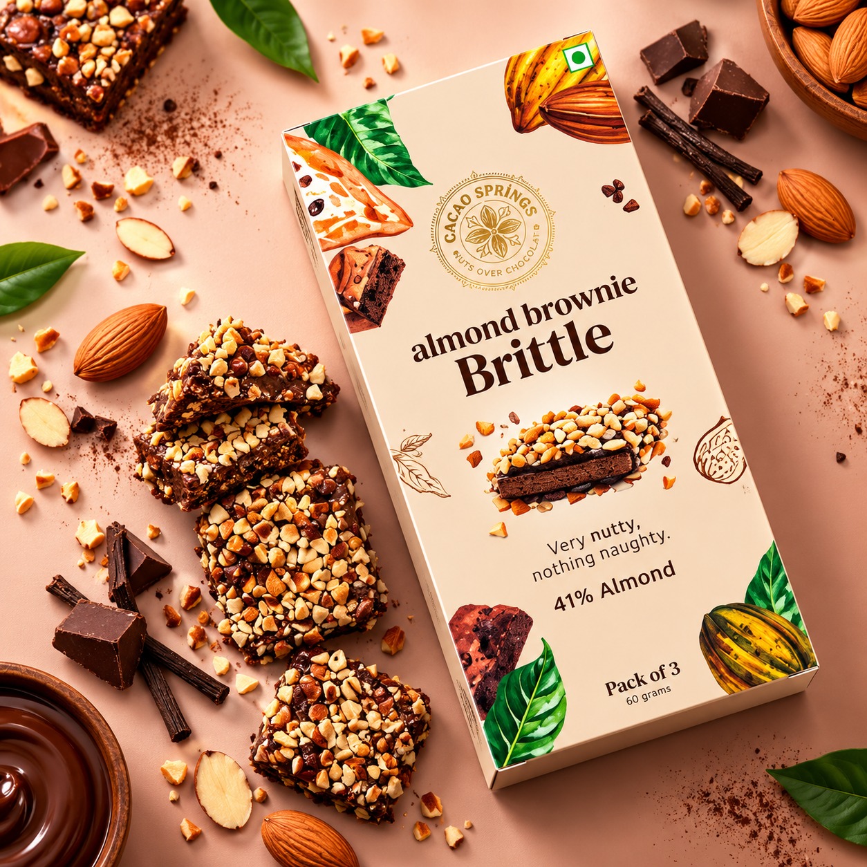 Cacao Springs Almond Brownie Brittle