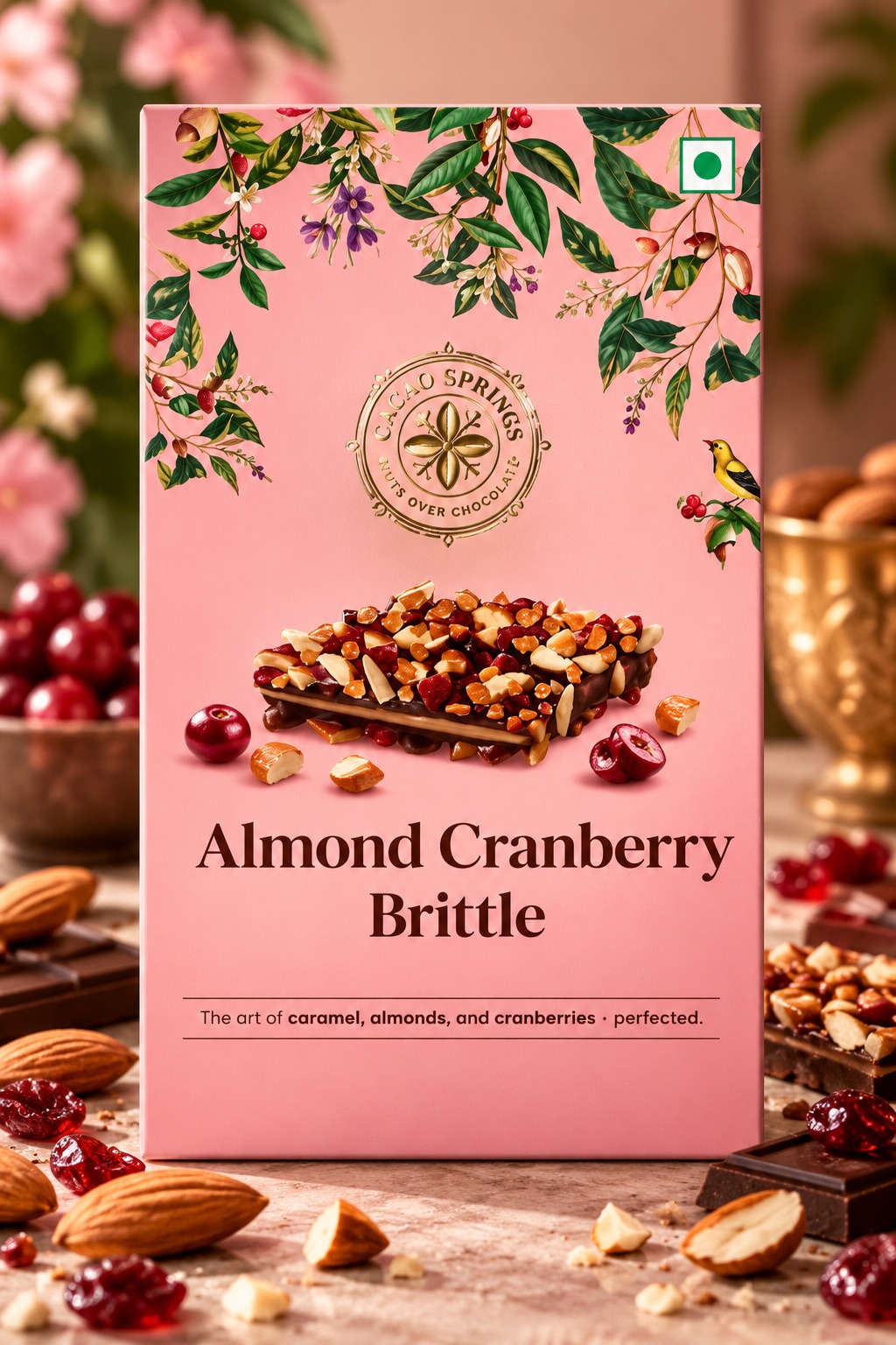 Cacao Springs Almond Cranberry Brittle