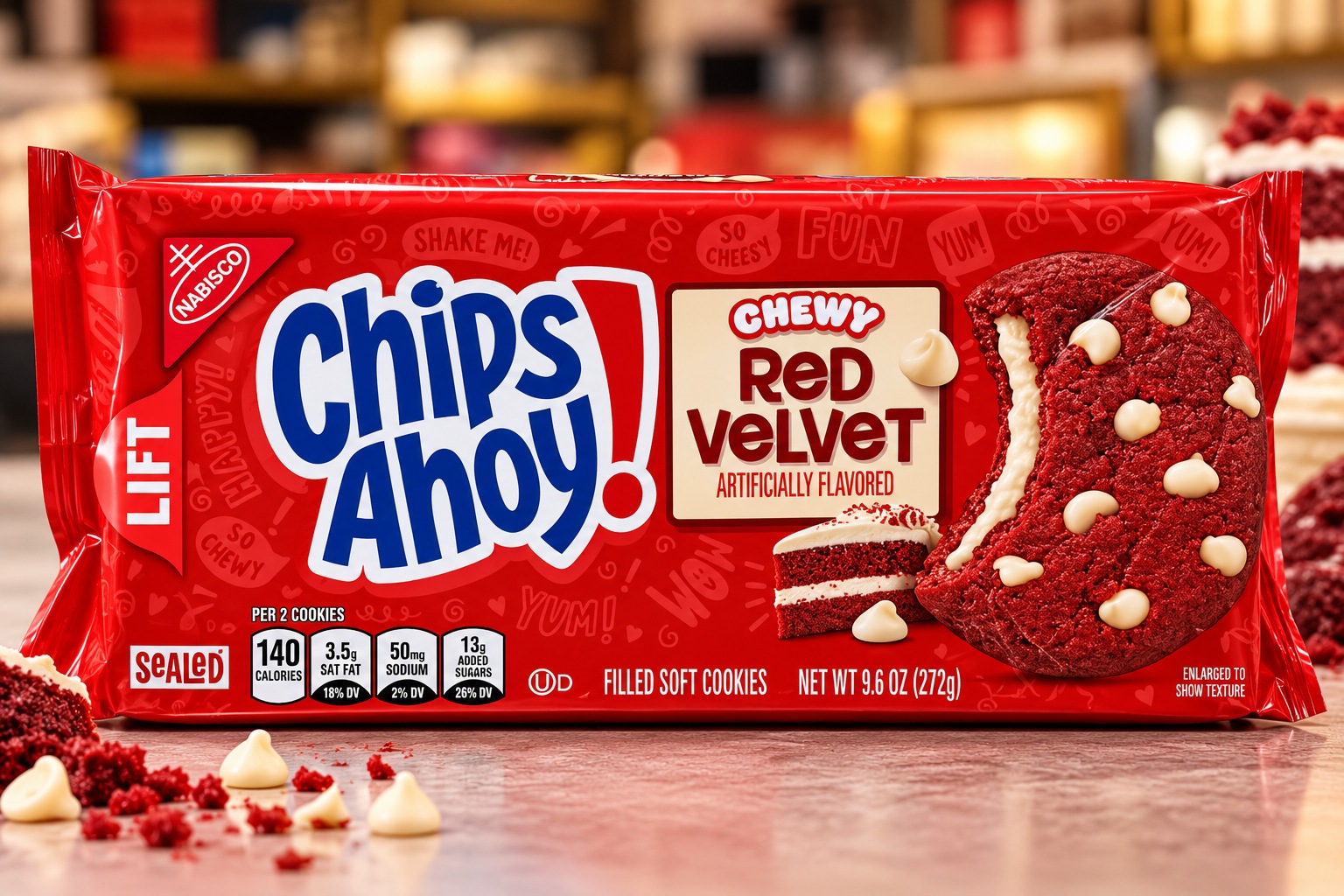 Chips Ahoy Chewy Red Velvet Cookie 272gm