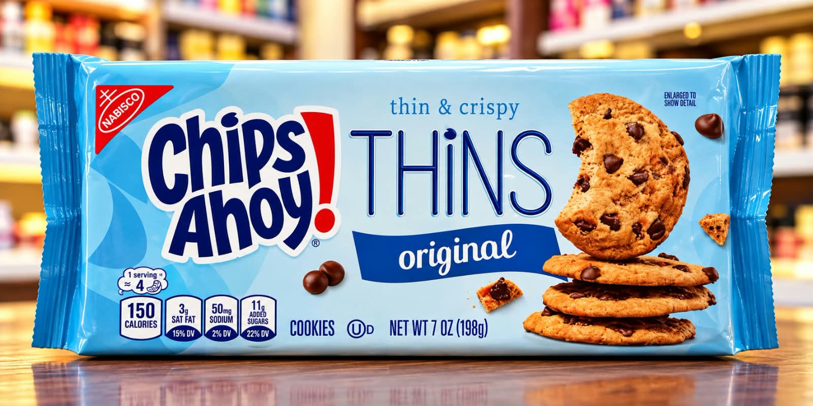 Chips Ahoy Thin&Crispy Thins Original Cookie 198gm