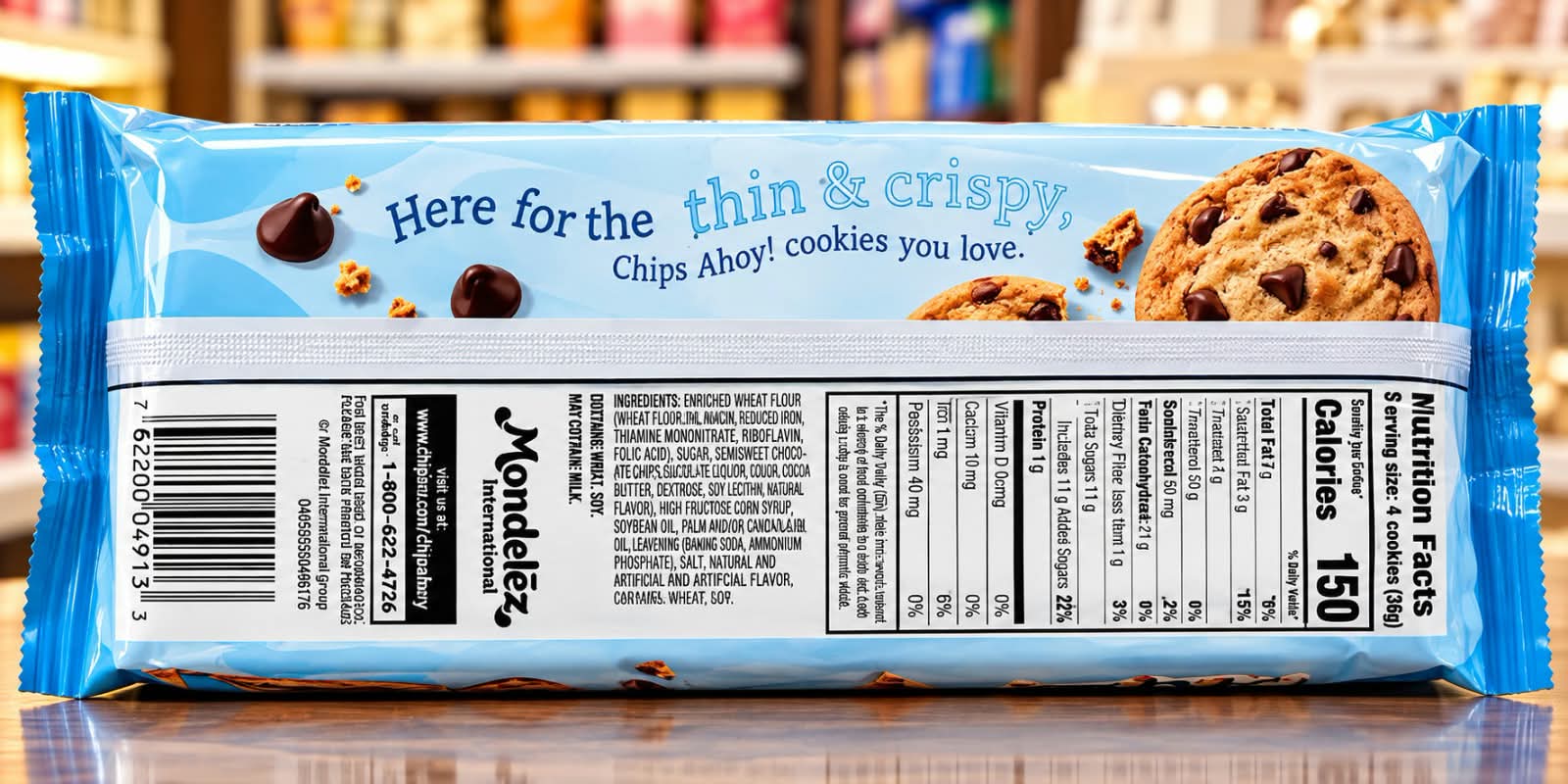 Chips Ahoy Thin&Crispy Thins Original Cookie 198gm