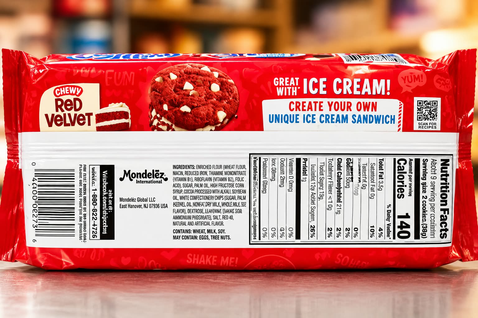 Chips Ahoy Chewy Red Velvet Cookie 272gm
