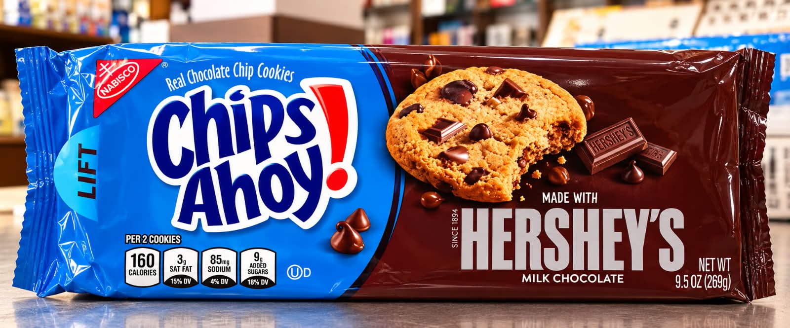 Chips Ahoy Made With Hershey's Milk Chocolate Cookies 269gm