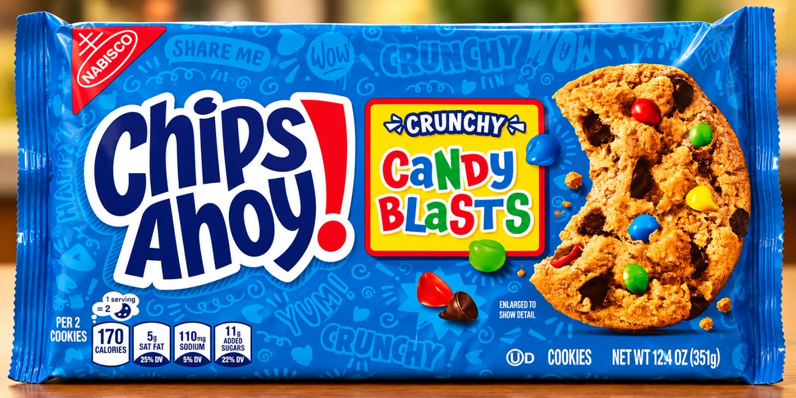 Chips Ahoy Crunchy Candy Blasts Cookie 351gm