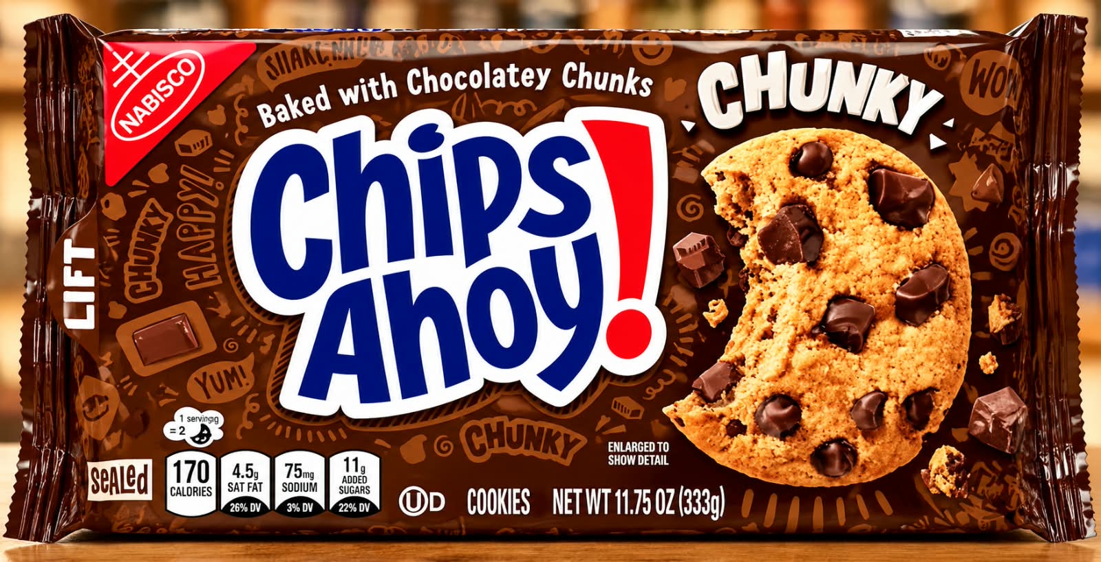 Chips Ahoy Chunky Chocolatey Cookie 333gm
