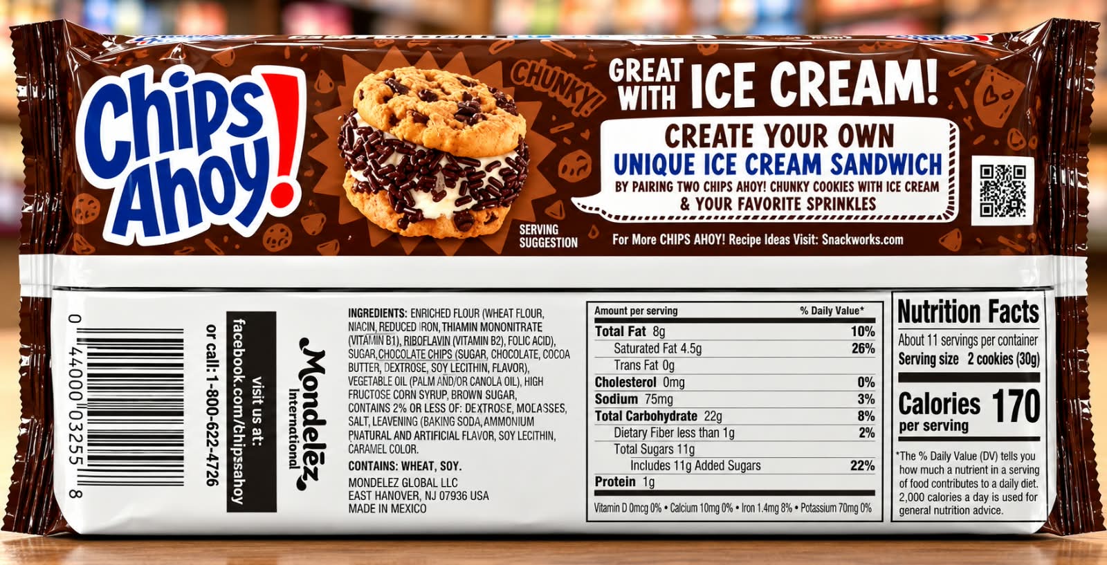 Chips Ahoy Chunky Chocolatey Cookie 333gm