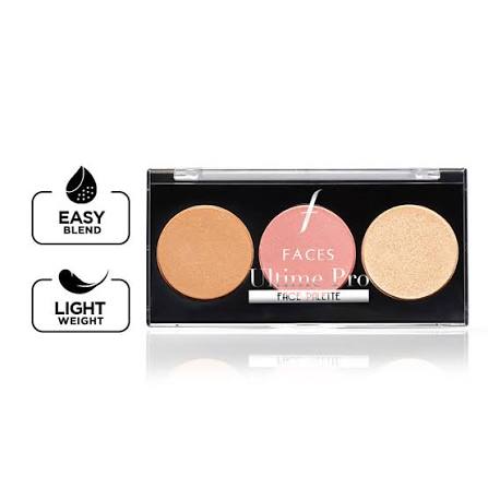 Faces Canada UltimePro Face Palette 3 in 1 : Highlighter | Bronzer | Blush