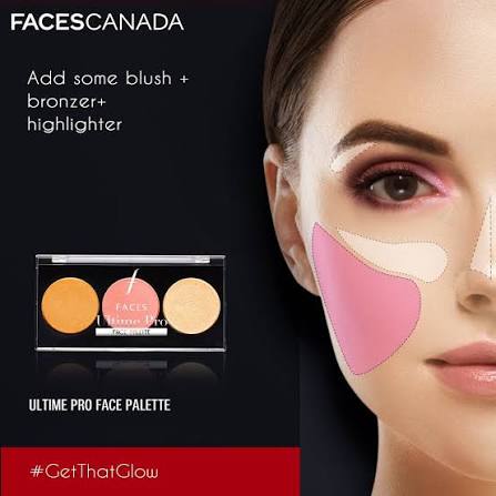 Faces Canada UltimePro Face Palette 3 in 1 : Highlighter | Bronzer | Blush