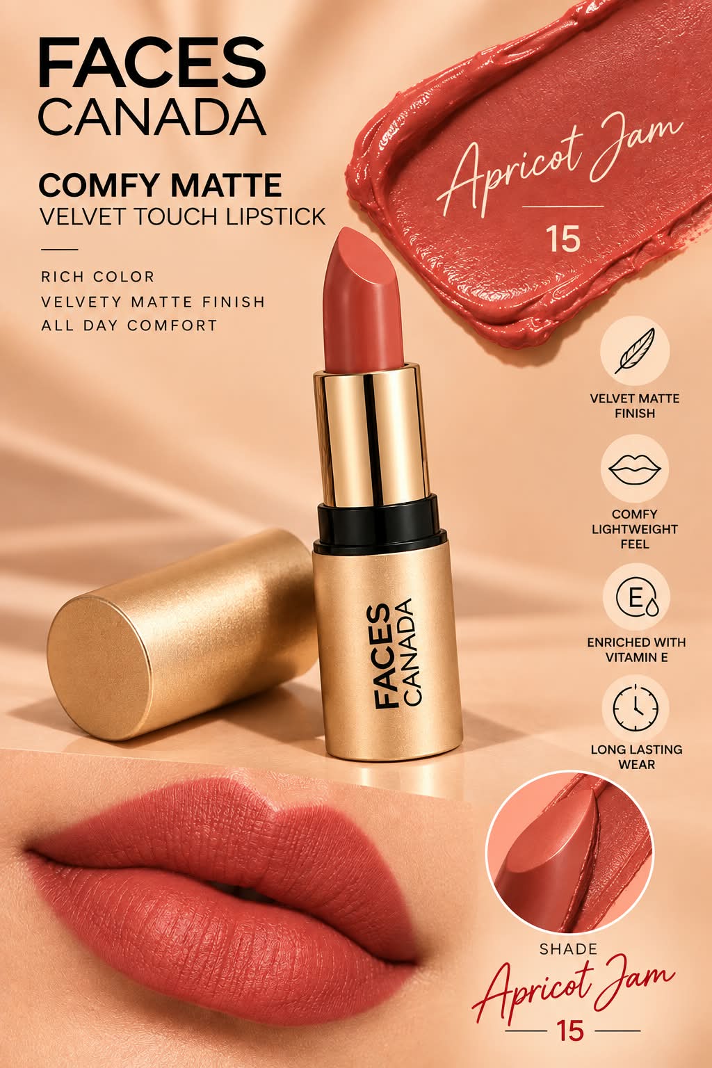 Faces Canada Comfy Matte Velvet Touch LIpstick
