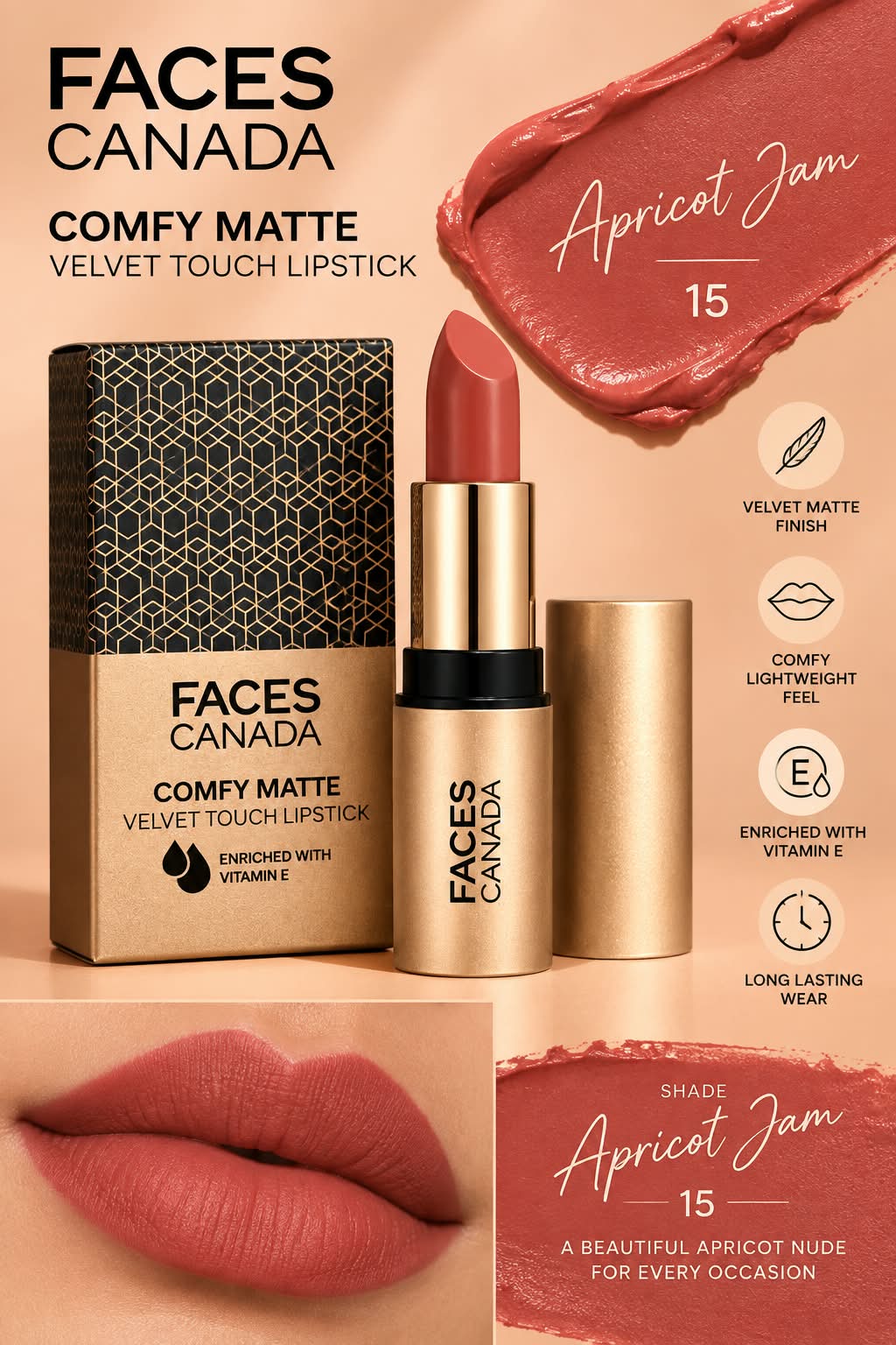 Faces Canada Comfy Matte Velvet Touch LIpstick
