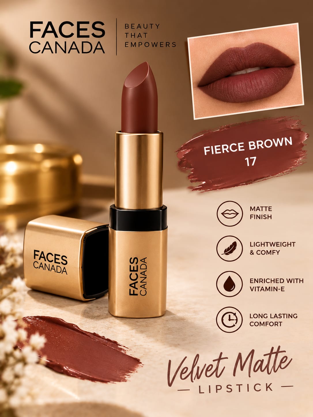 Faces Canada Comfy Matte Velvet Touch LIpstick