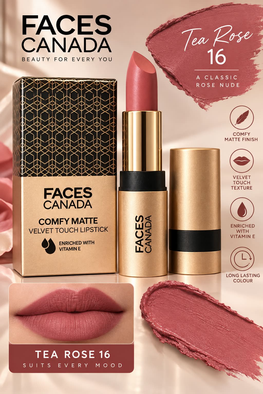 Faces Canada Comfy Matte Velvet Touch LIpstick