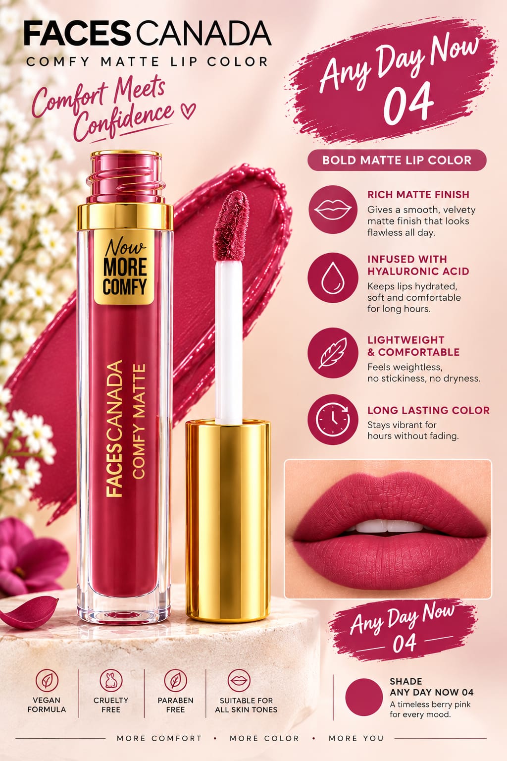 Faces Canada Comfy Matte Lip Color