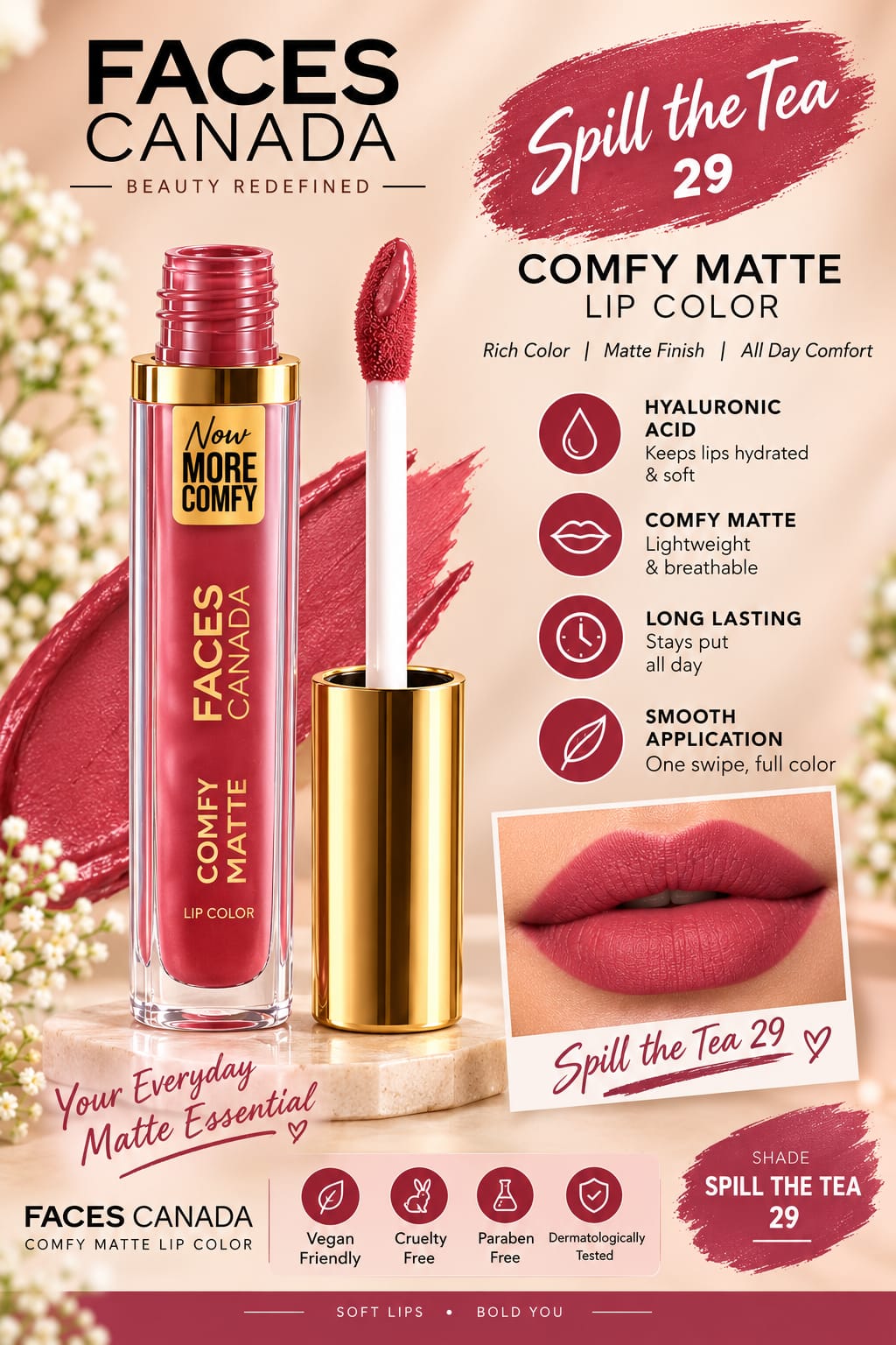 Faces Canada Comfy Matte Lip Color