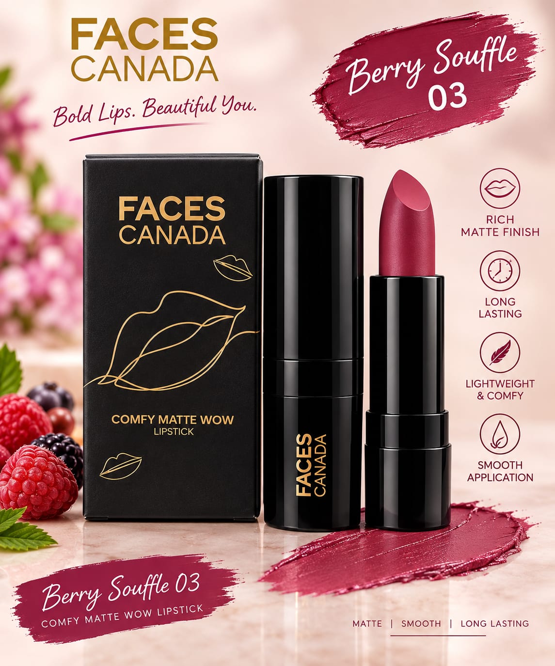 Faces Canada Comfy Matte Wow Lipstick
