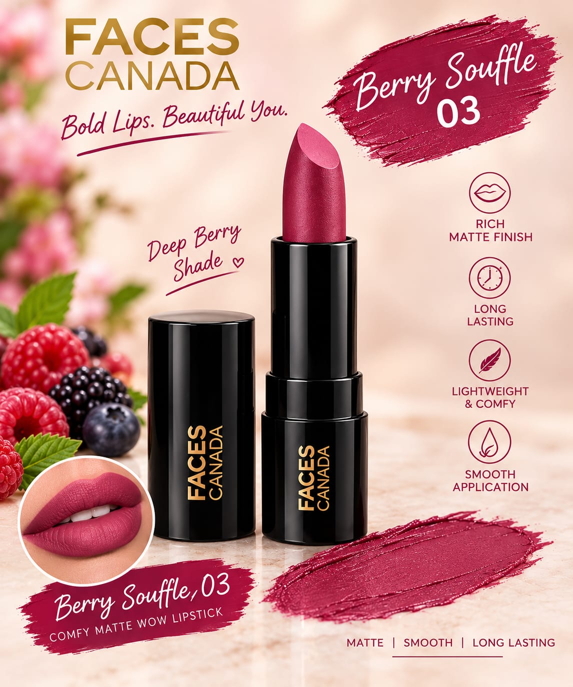 Faces Canada Comfy Matte Wow Lipstick