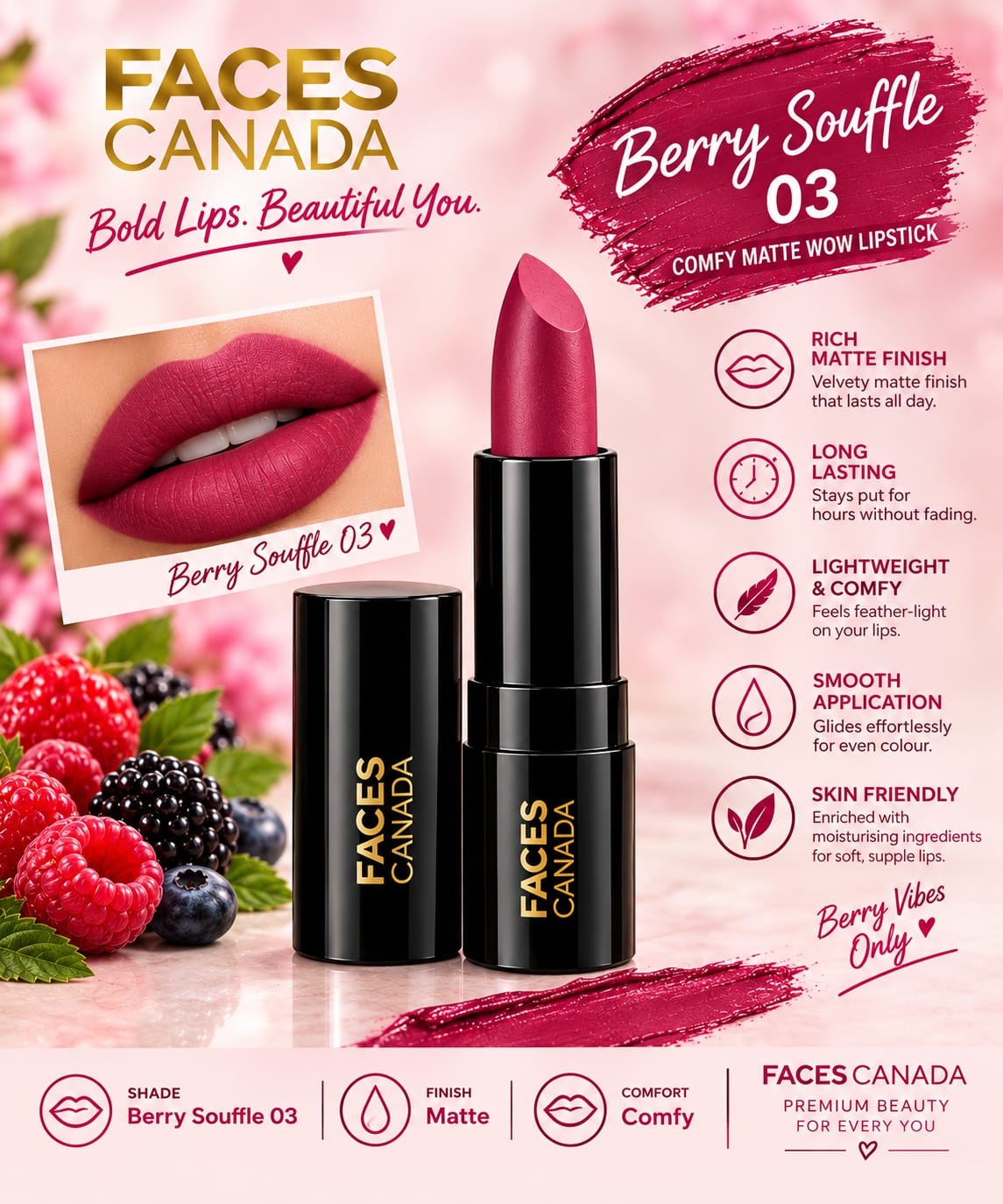 Faces Canada Comfy Matte Wow Lipstick