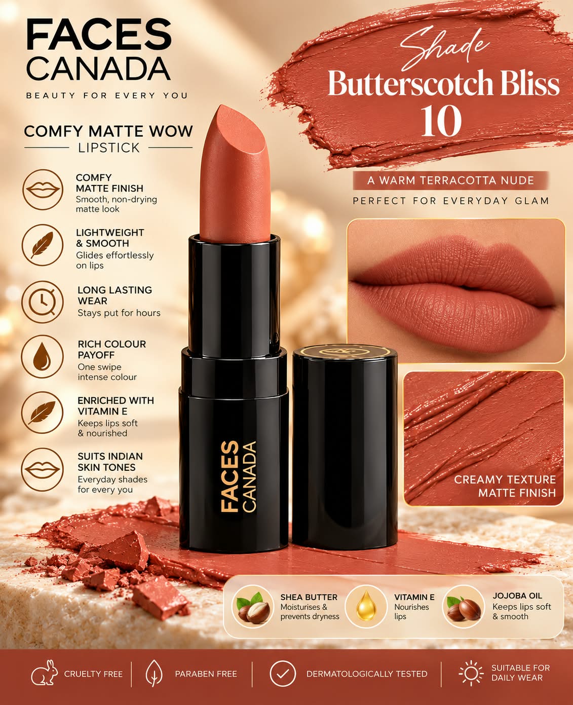 Faces Canada Comfy Matte Wow Lipstick