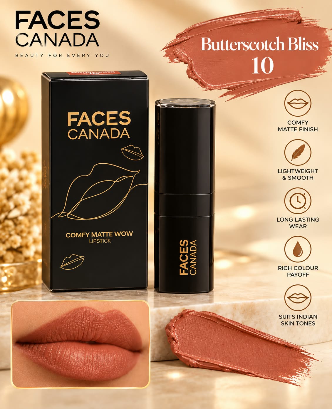 Faces Canada Comfy Matte Wow Lipstick