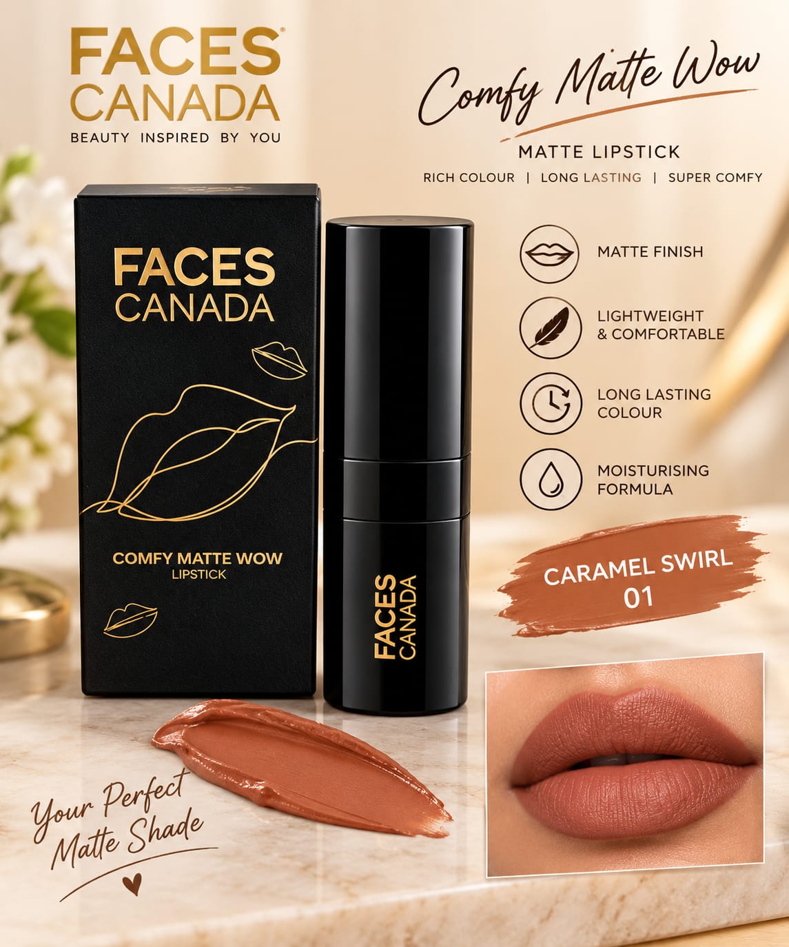 Faces Canada Comfy Matte Wow Lipstick
