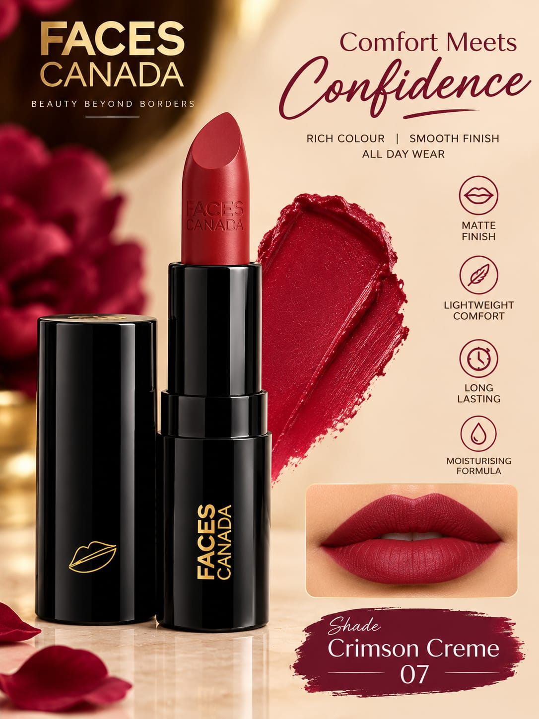 Faces Canada Comfy Matte Wow Lipstick