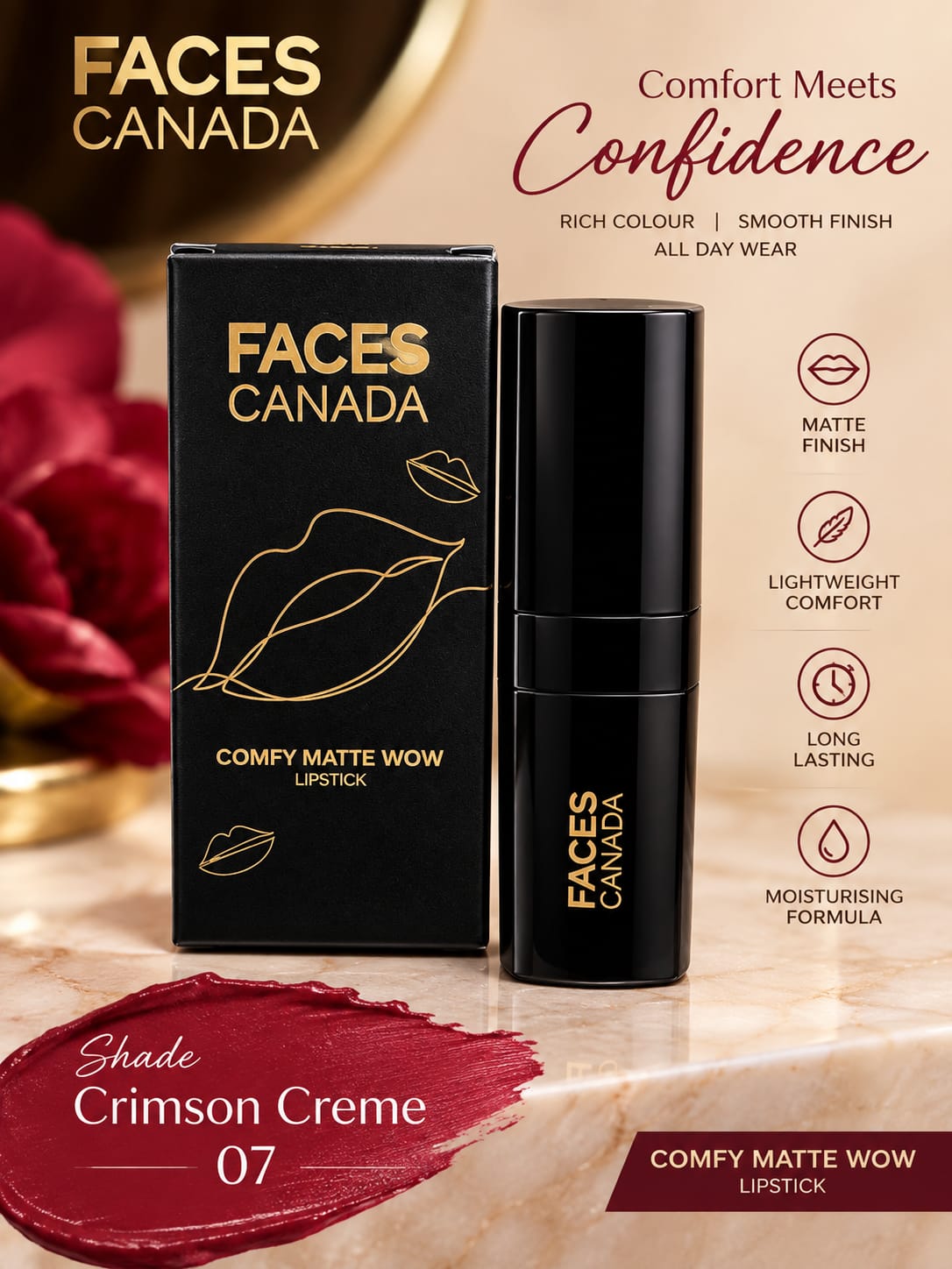 Faces Canada Comfy Matte Wow Lipstick