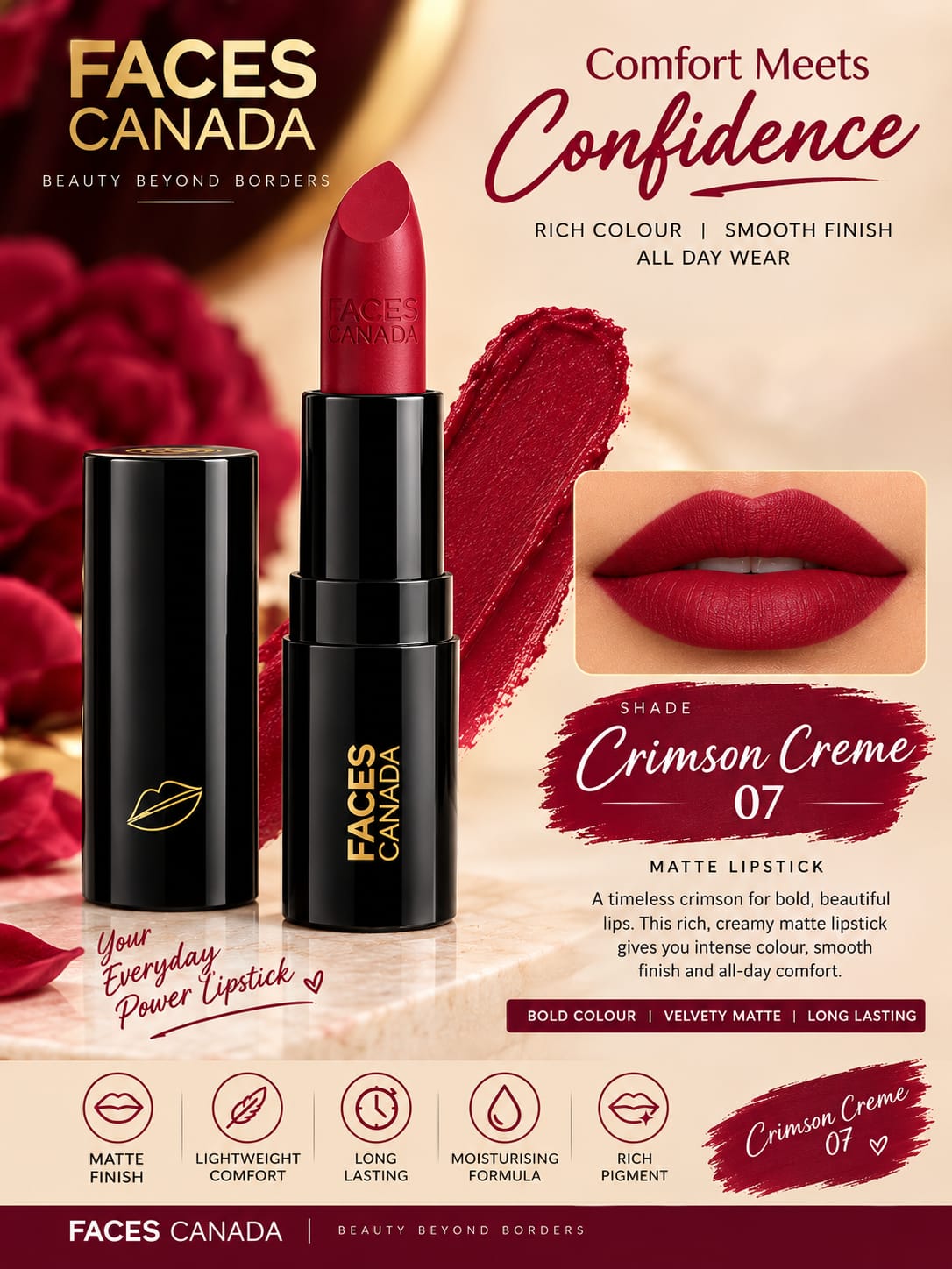 Faces Canada Comfy Matte Wow Lipstick