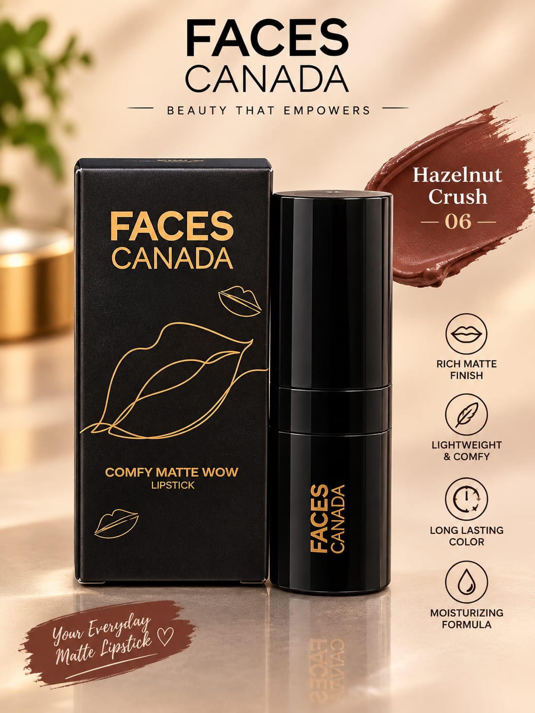 Faces Canada Comfy Matte Wow Lipstick