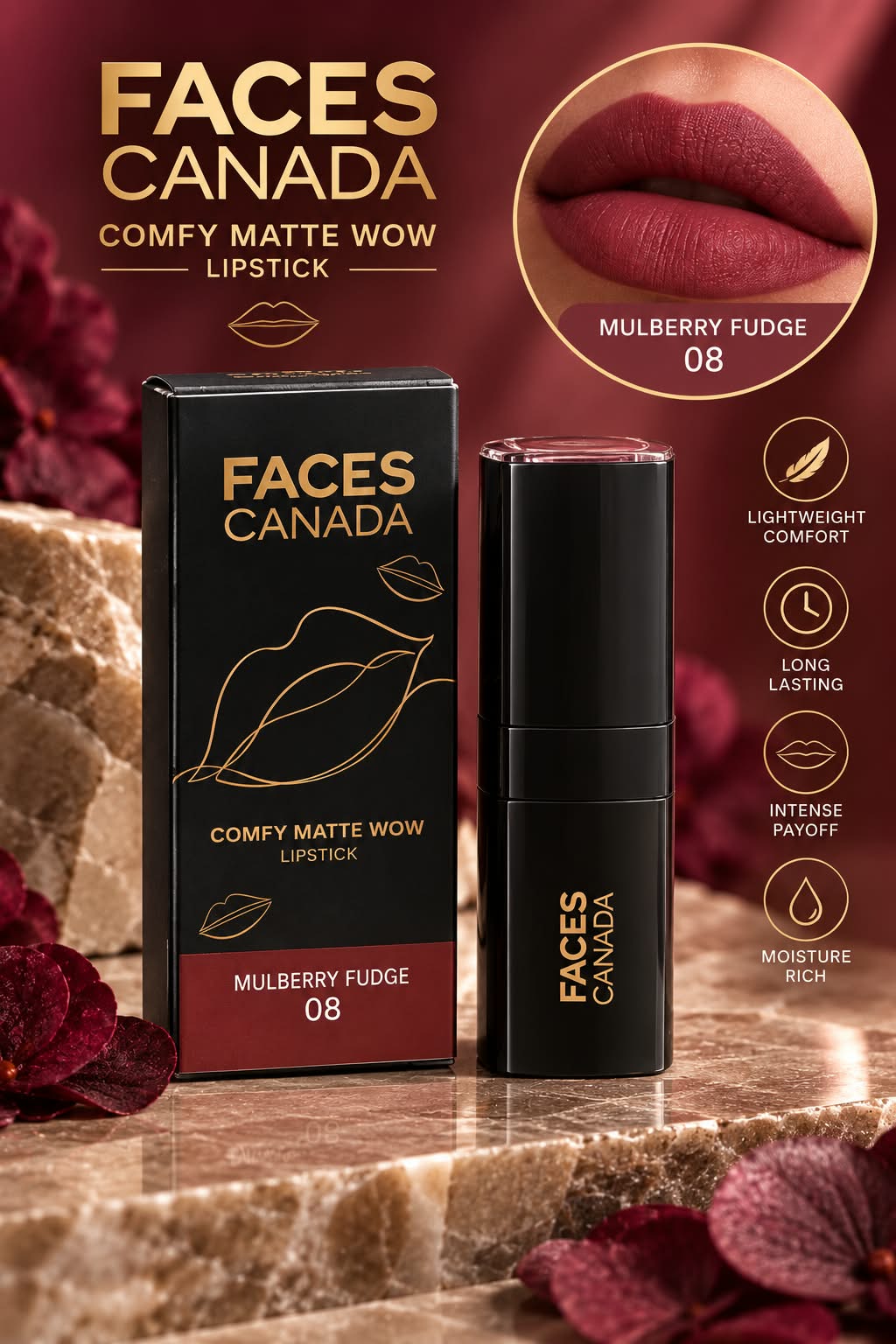 Faces Canada Comfy Matte Wow Lipstick