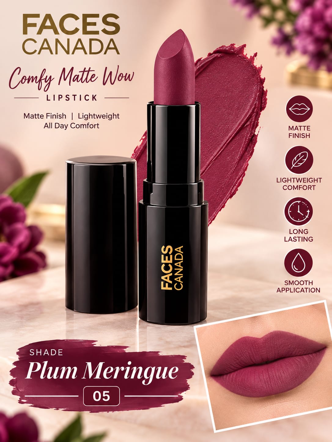 Faces Canada Comfy Matte Wow Lipstick