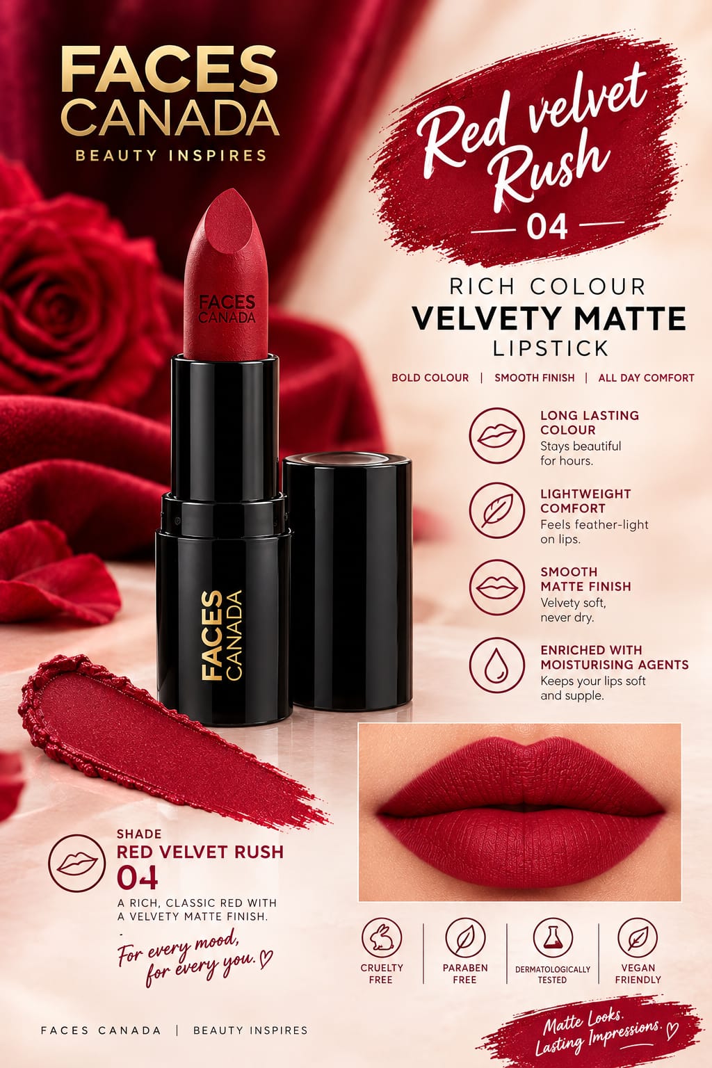 Faces Canada Comfy Matte Wow Lipstick