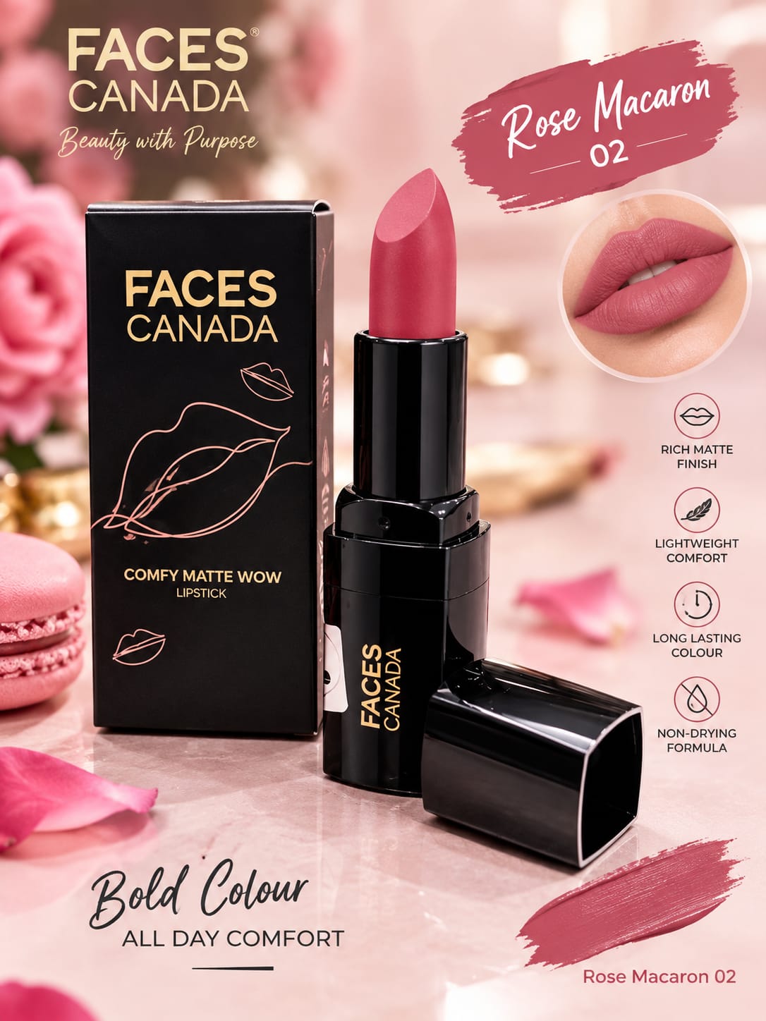 Faces Canada Comfy Matte Wow Lipstick