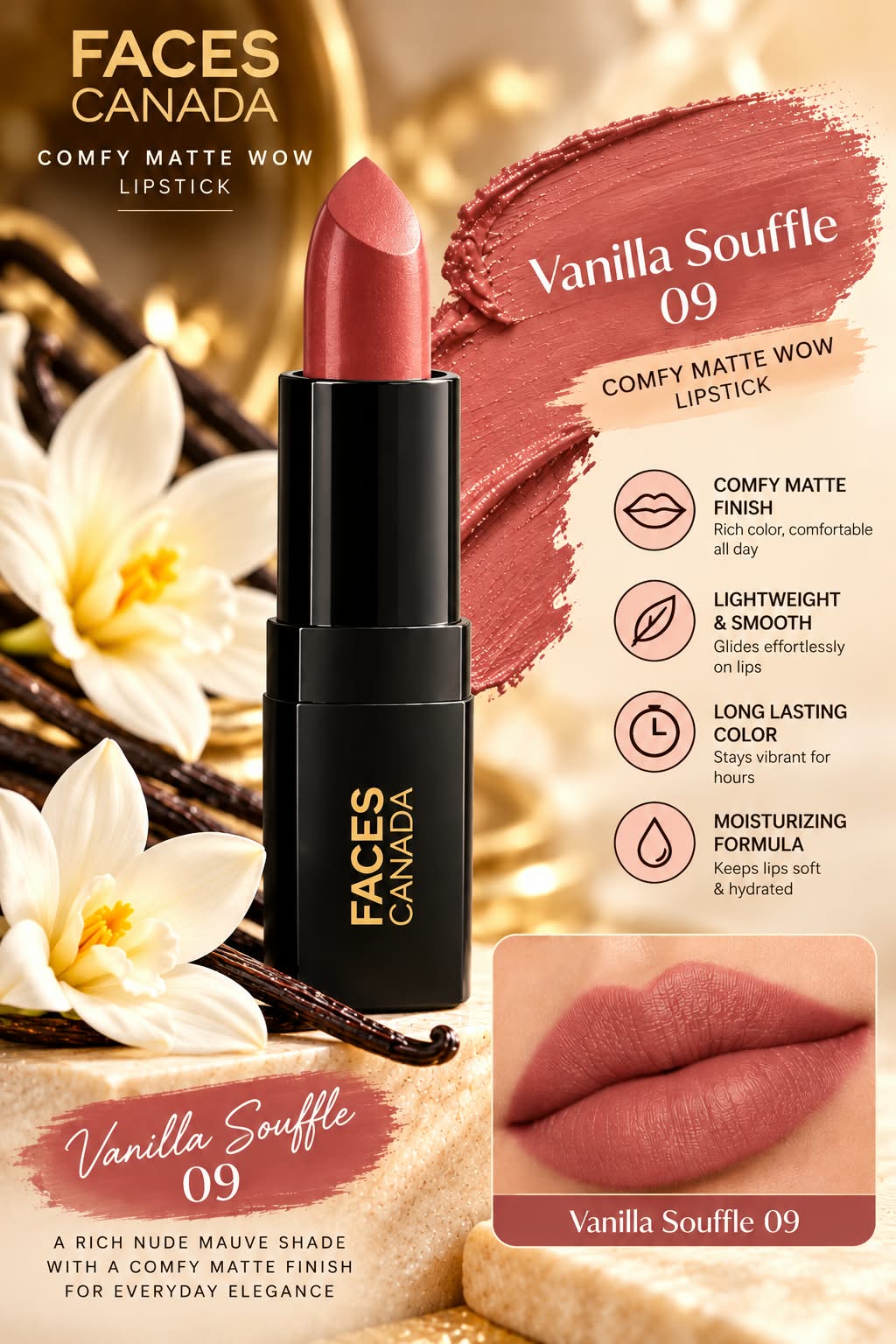 Faces Canada Comfy Matte Wow Lipstick