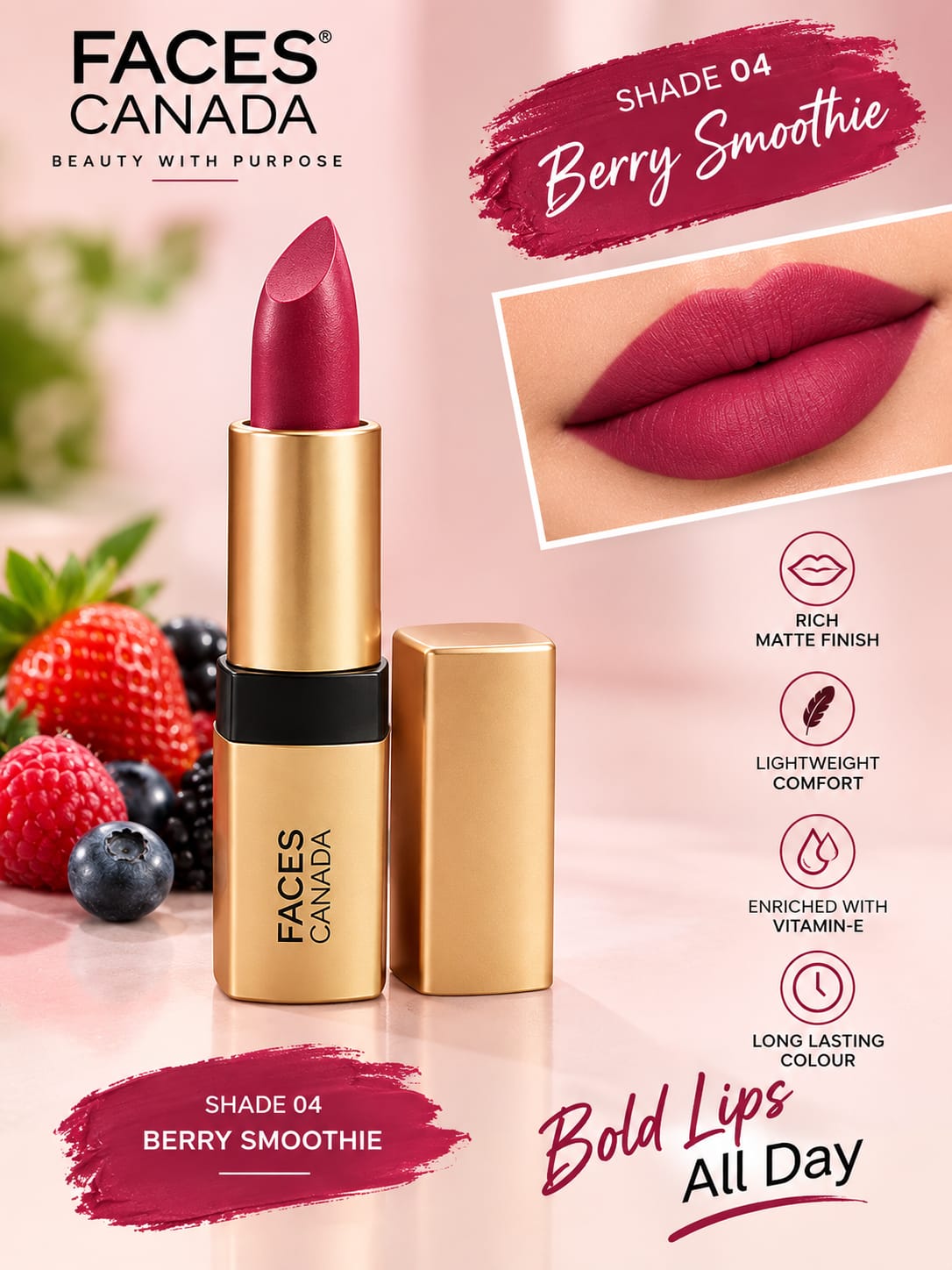 Faces Canada Comfy Matte Velvet Touch LIpstick