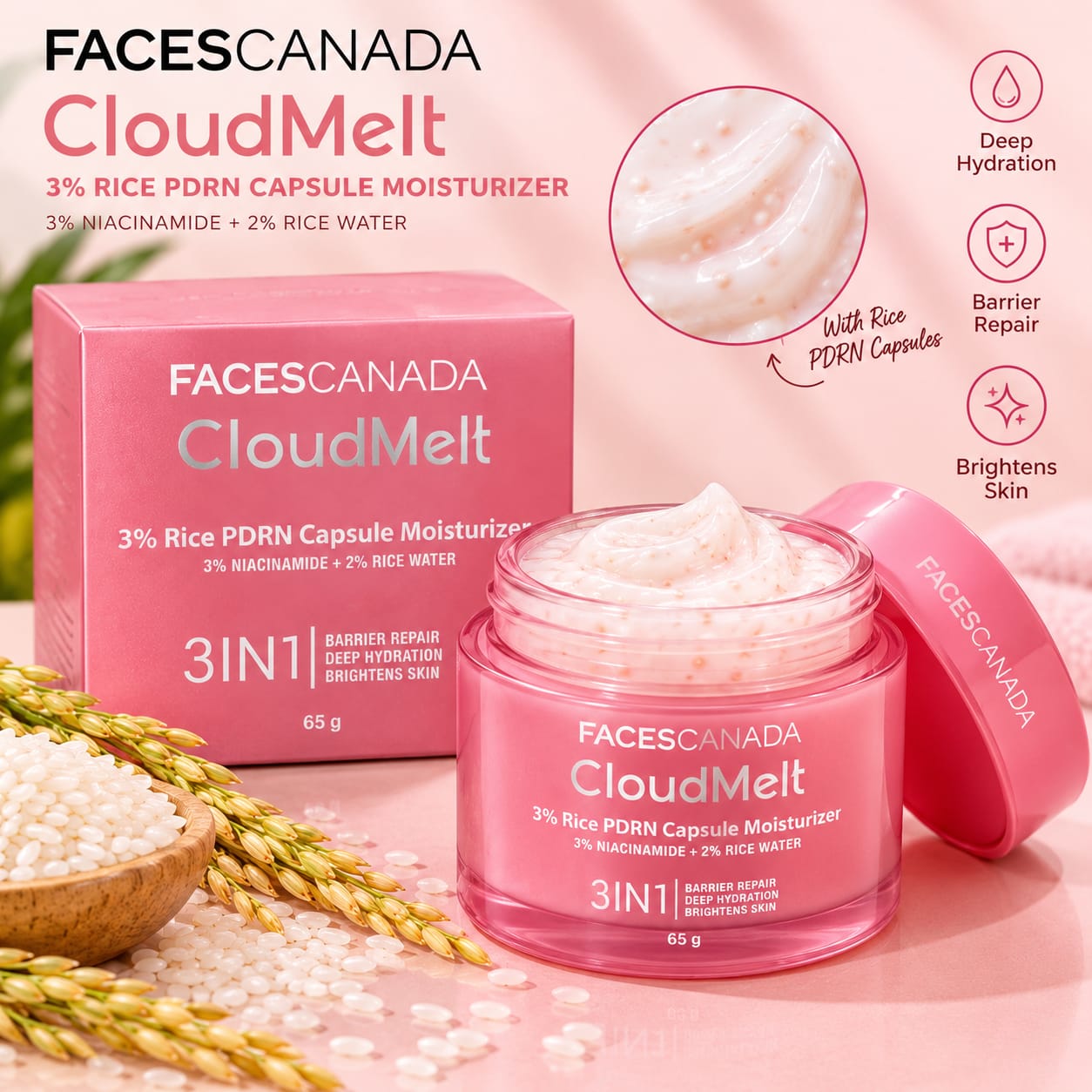 Faces Canada Strobe Daily Moisturizer 4IN1 [ Serum / Moisturizer / Sunscreen / Strobe Cream ]